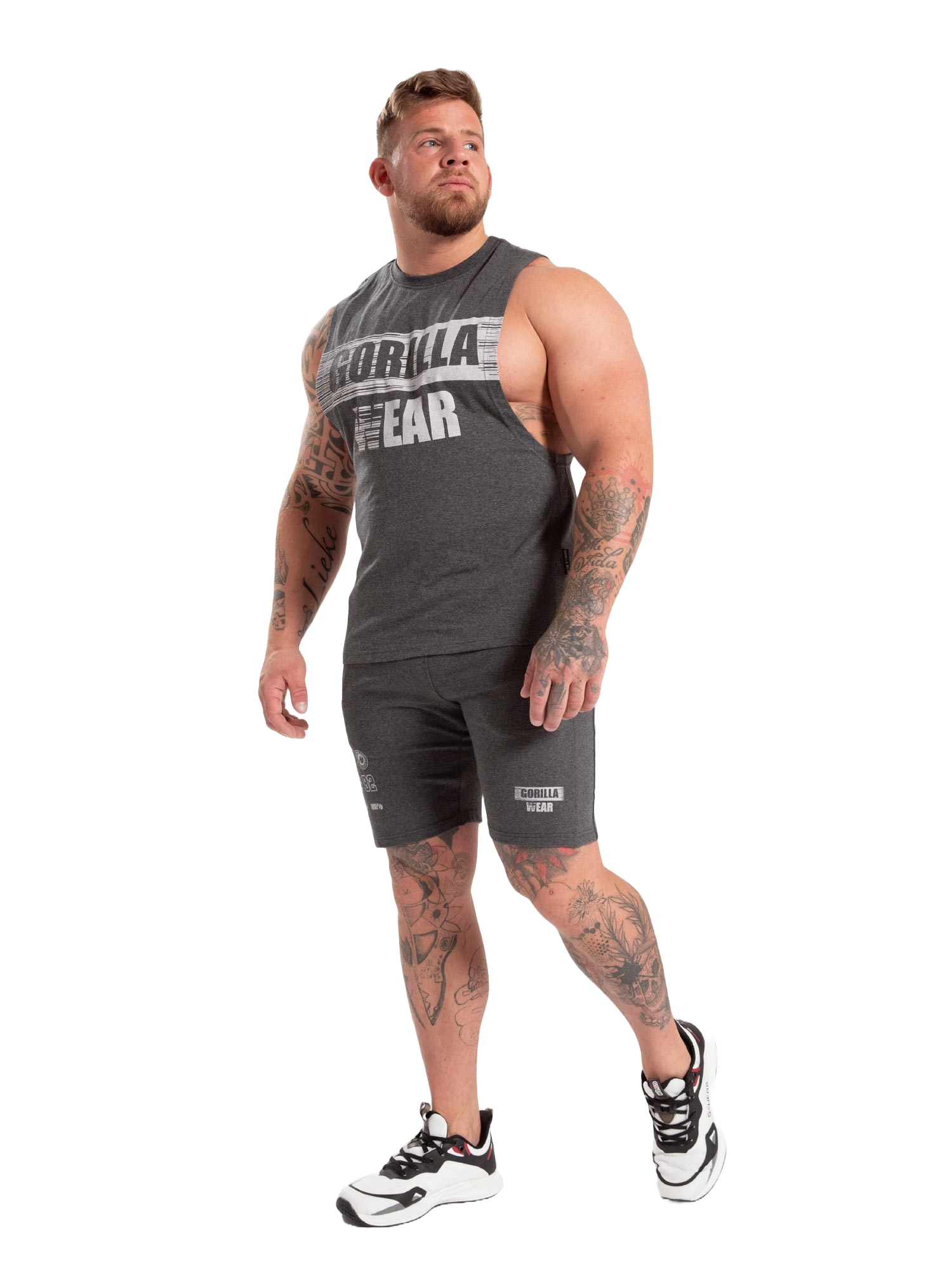 Gorilla Wear Lopez Drop Armhole Tank Top, dark grey melange
