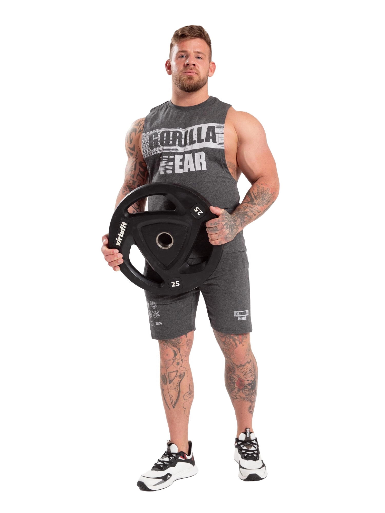 Gorilla Wear Lopez Drop Armhole Tank Top, dark grey melange