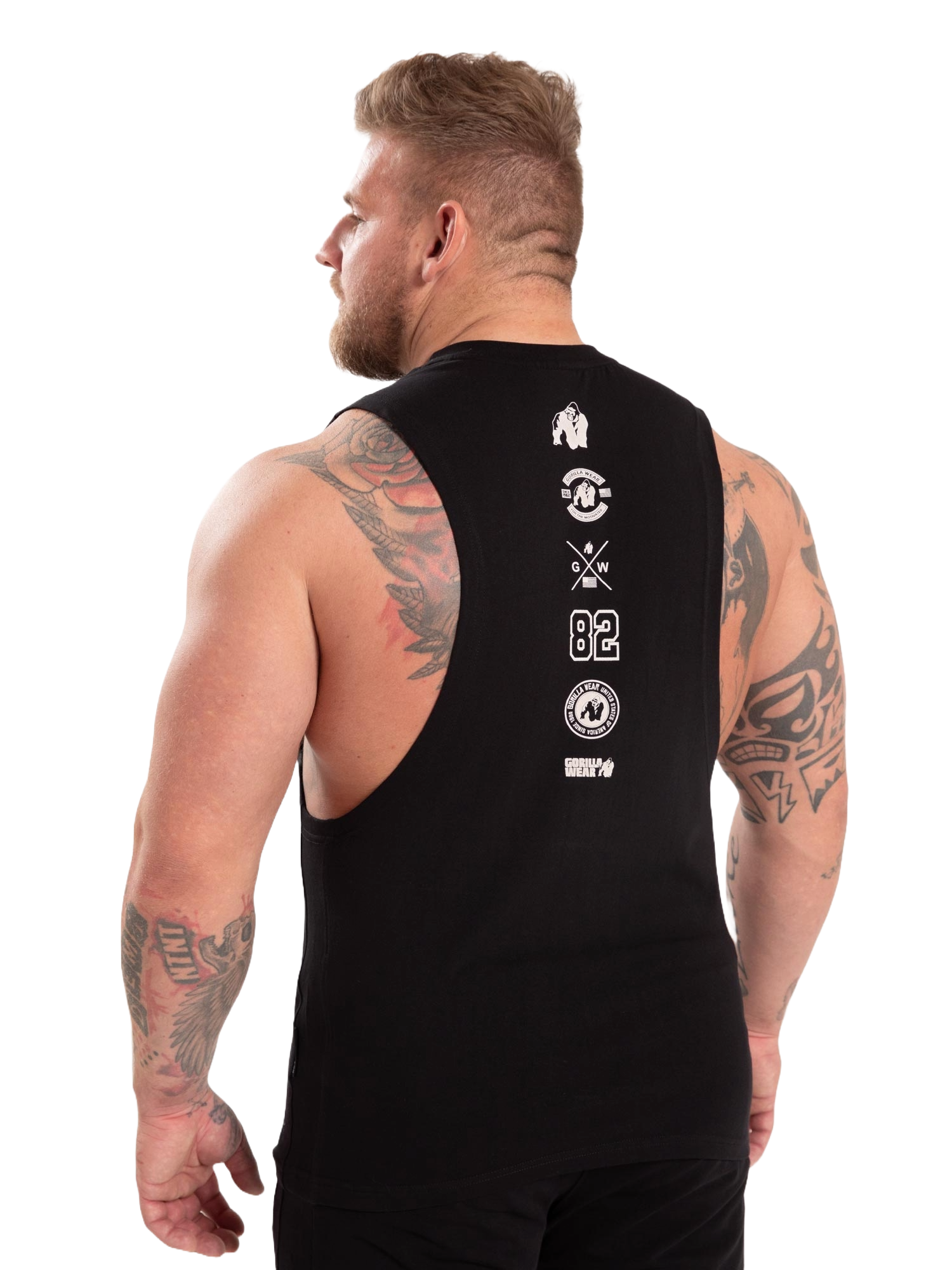 Gorilla Wear Lopez Drop Armhole Tank Top, black