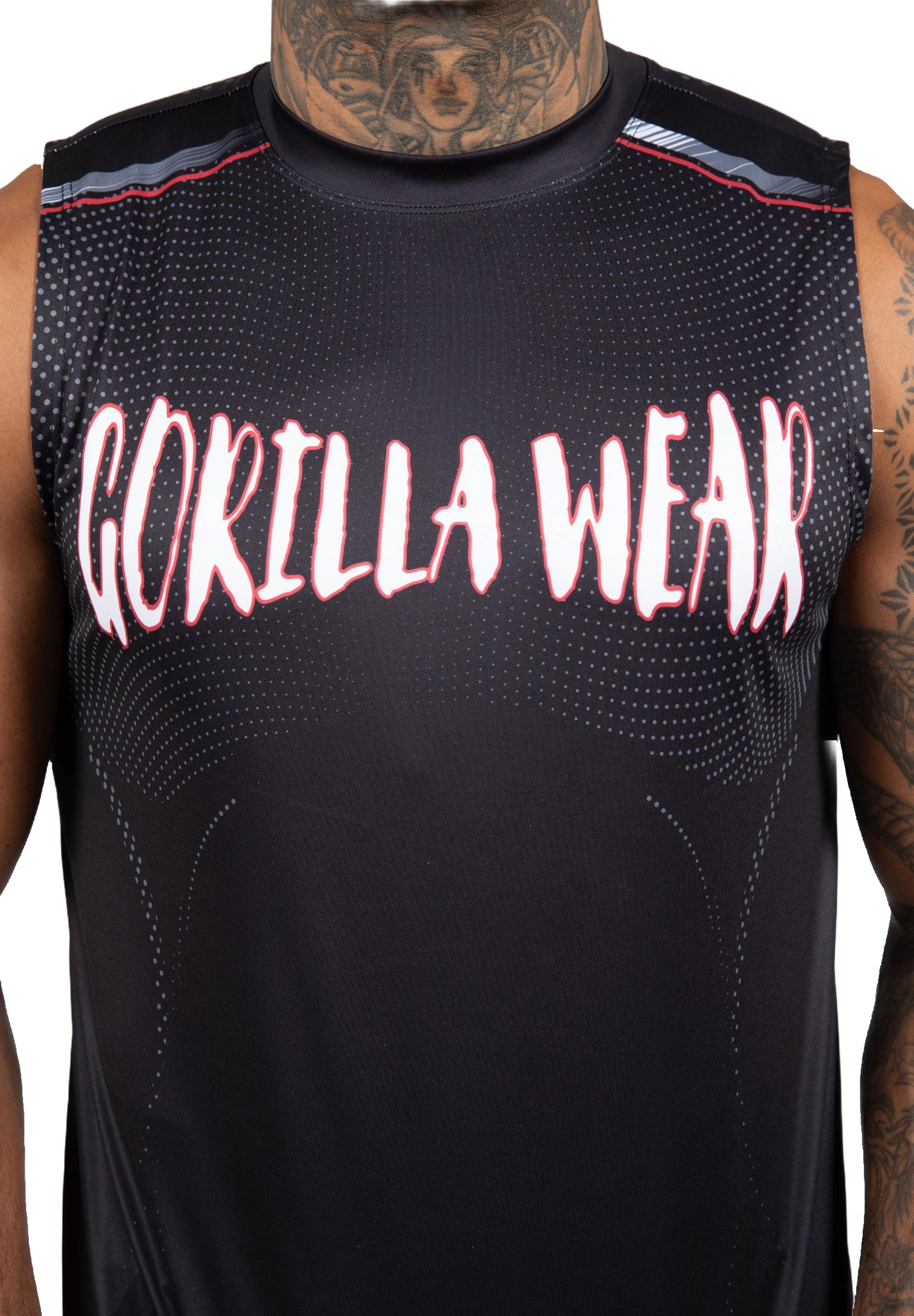 Gorilla Wear Clayton Tank Top, black/red