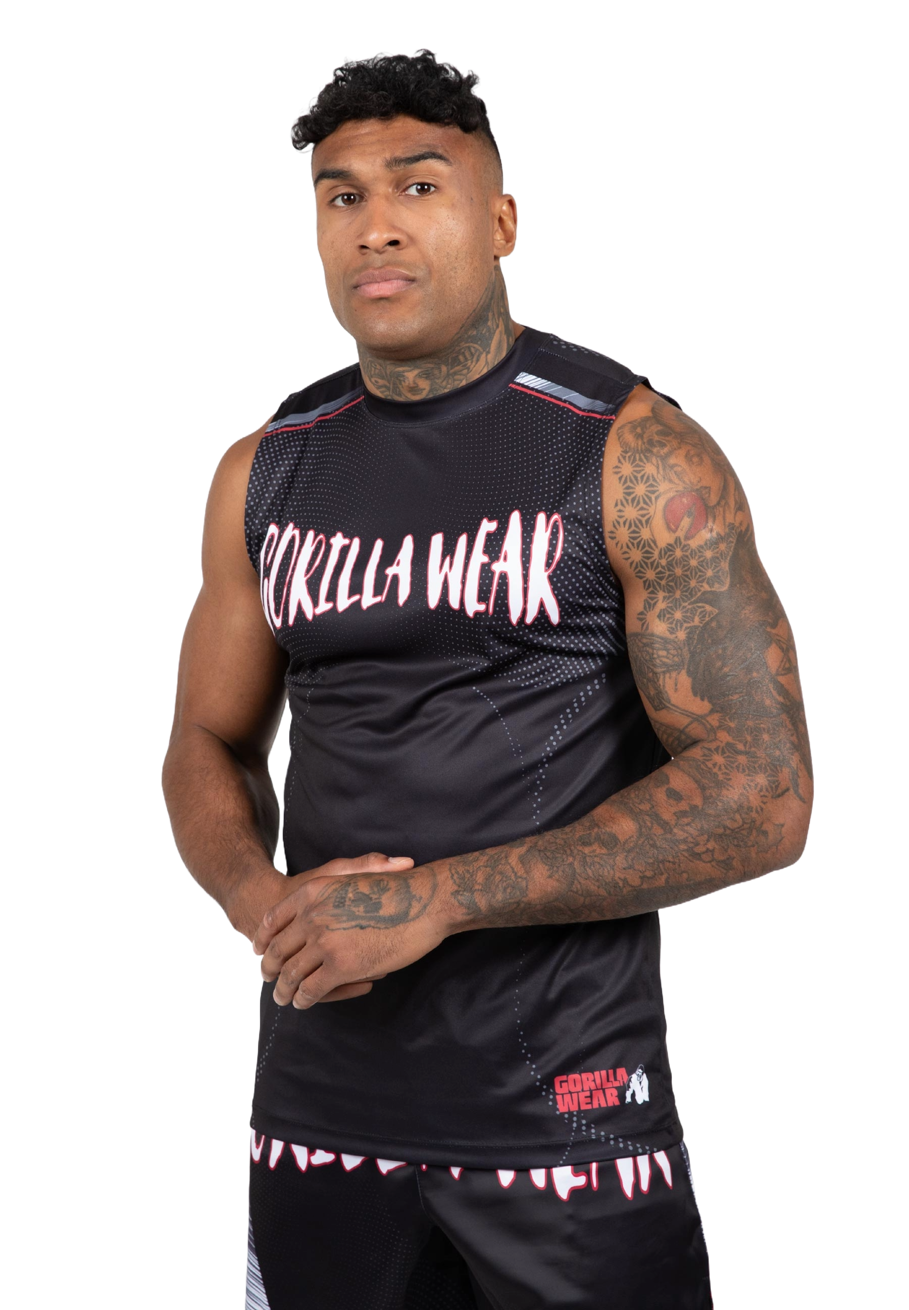 Gorilla Wear Clayton Tank Top, black/red
