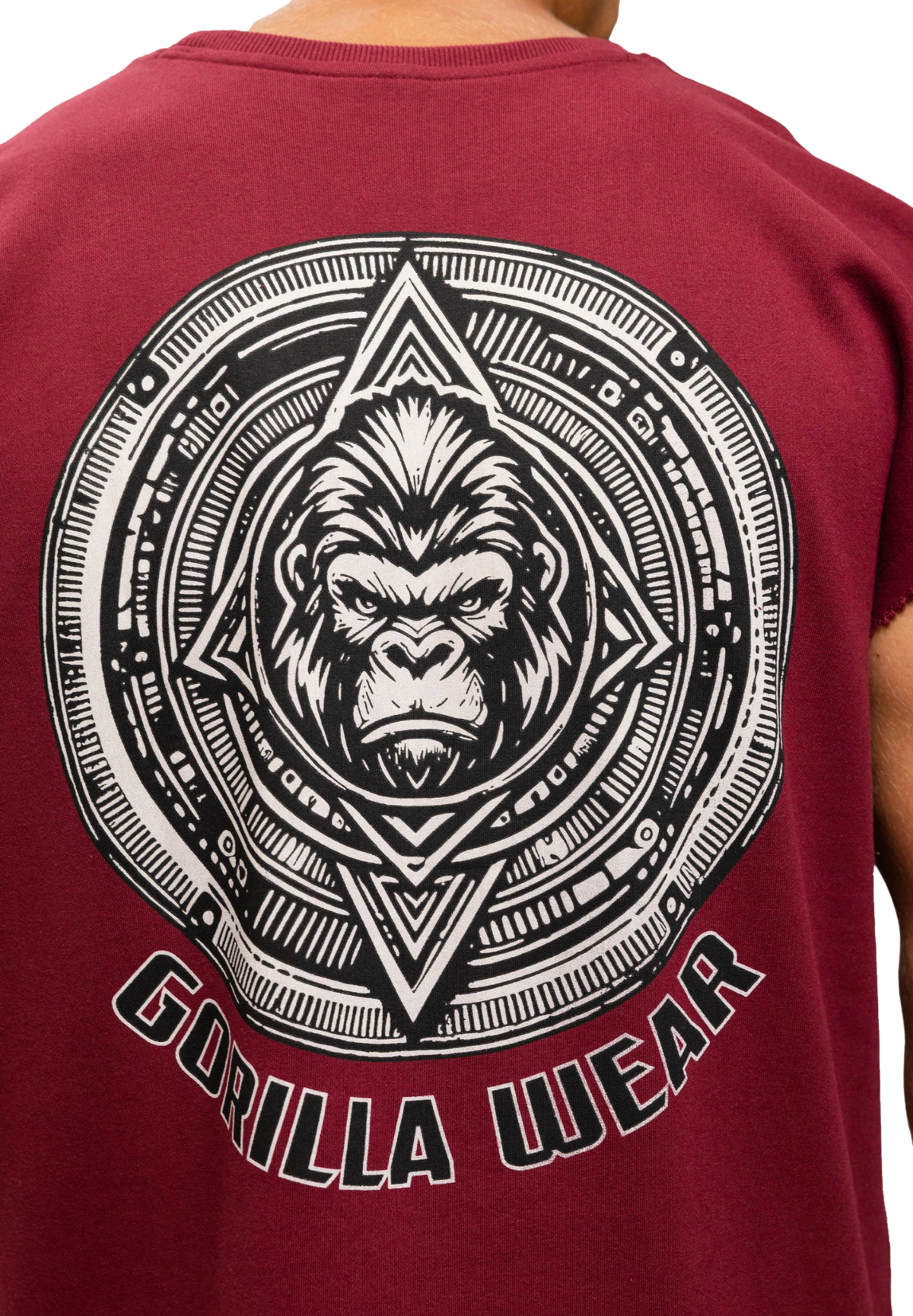 Gorilla Wear Bouse Cut Off Tank Top, burgundy