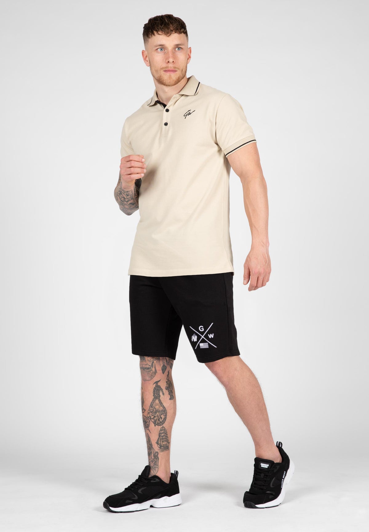 Gorilla Wear Delano Polo, beige/black