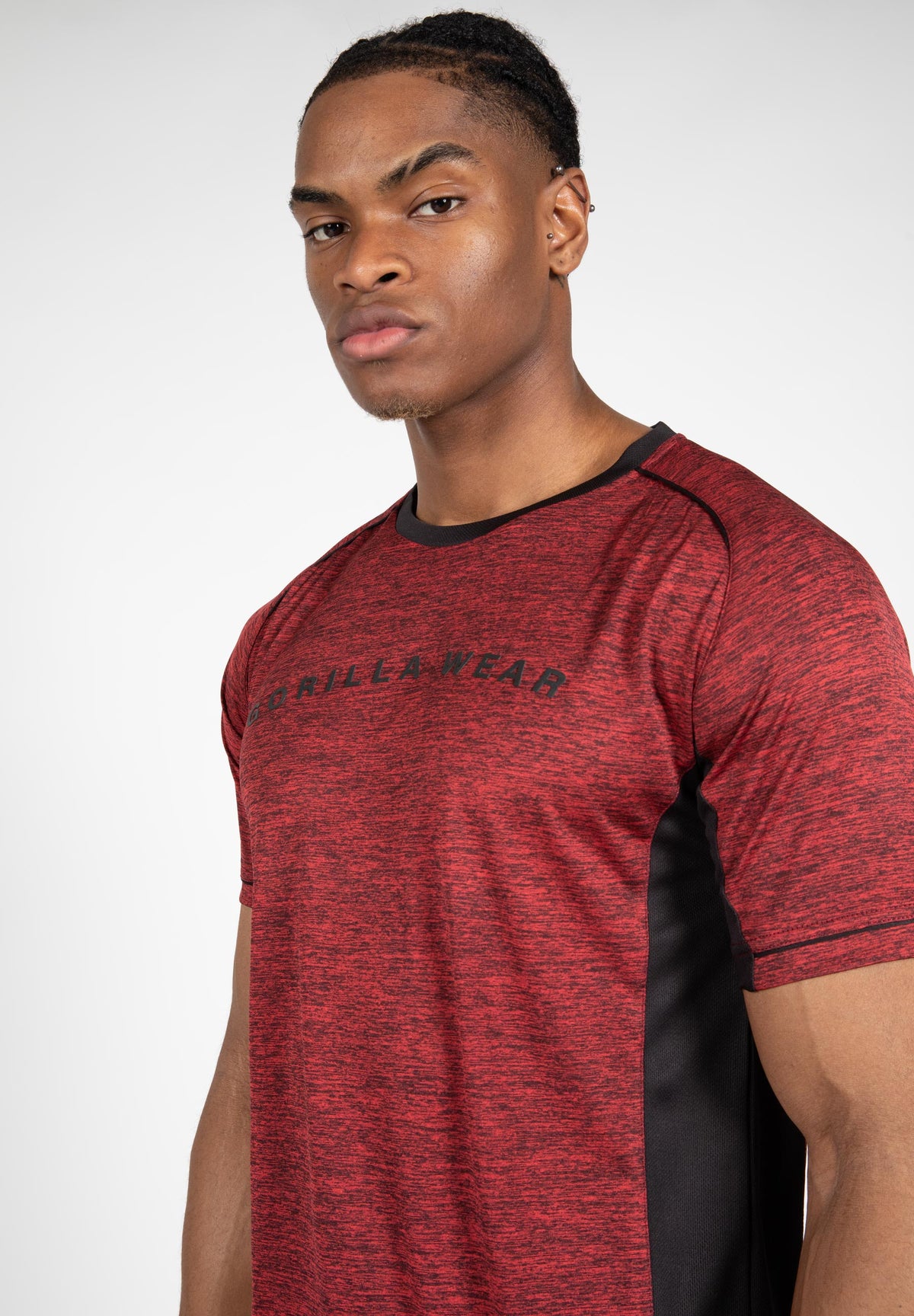 Gorilla Wear Fremont T-Shirt, burgundy red/black