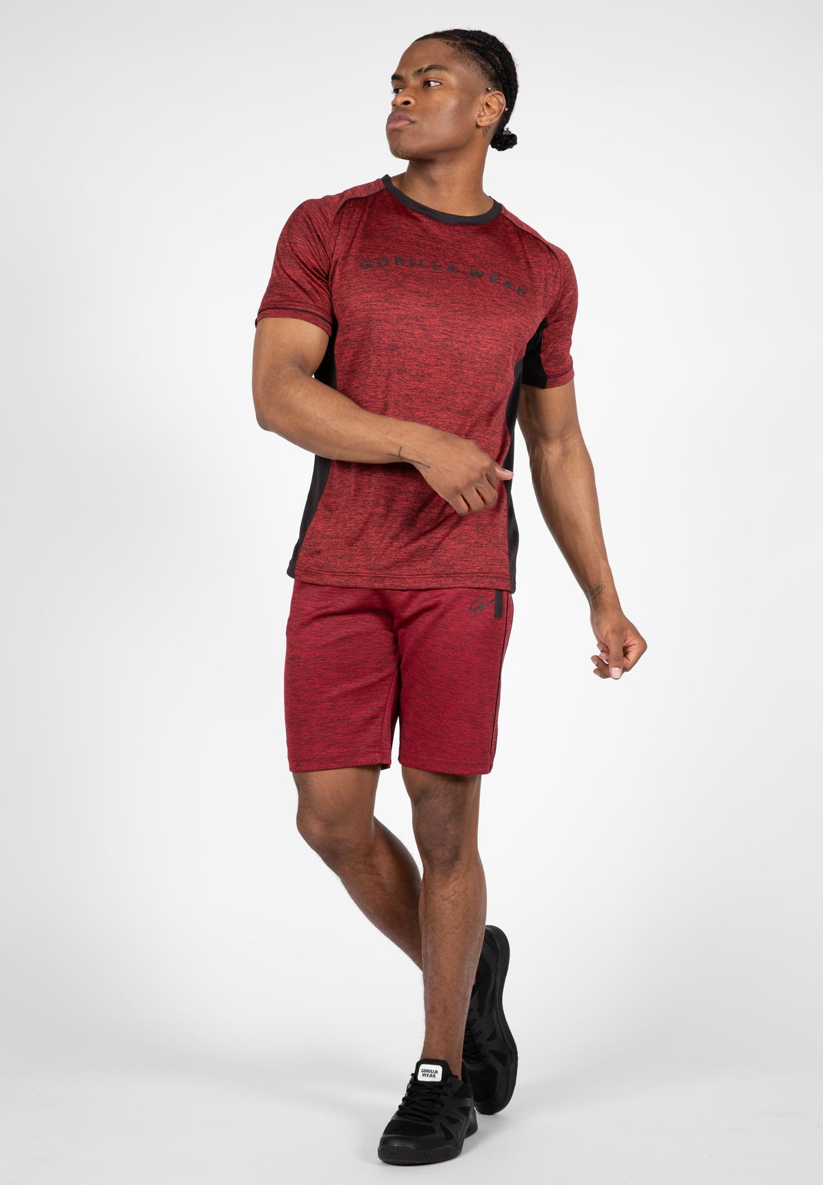 Gorilla Wear Fremont T-Shirt, burgundy red/black