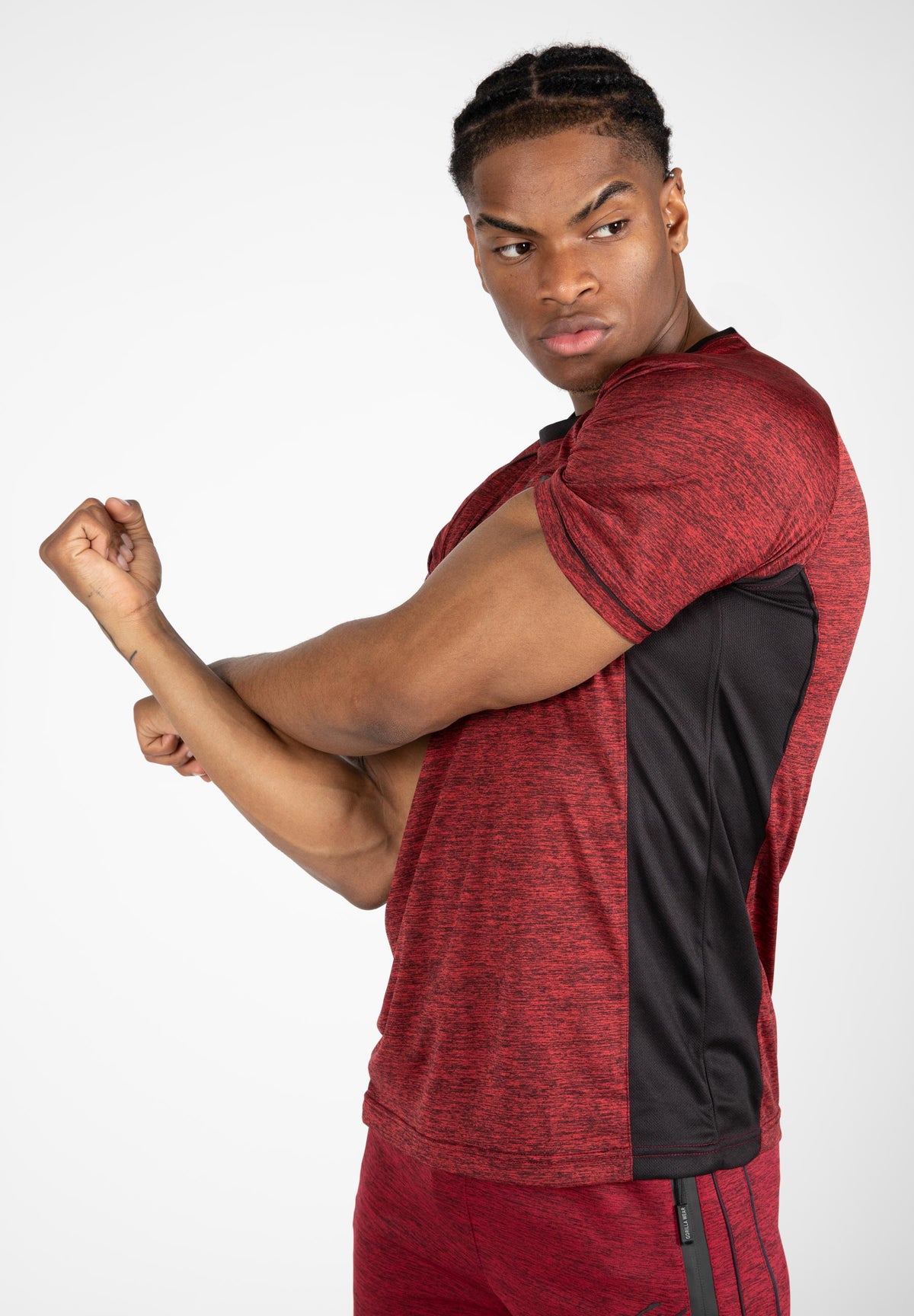 Gorilla Wear Fremont T-Shirt, burgundy red/black