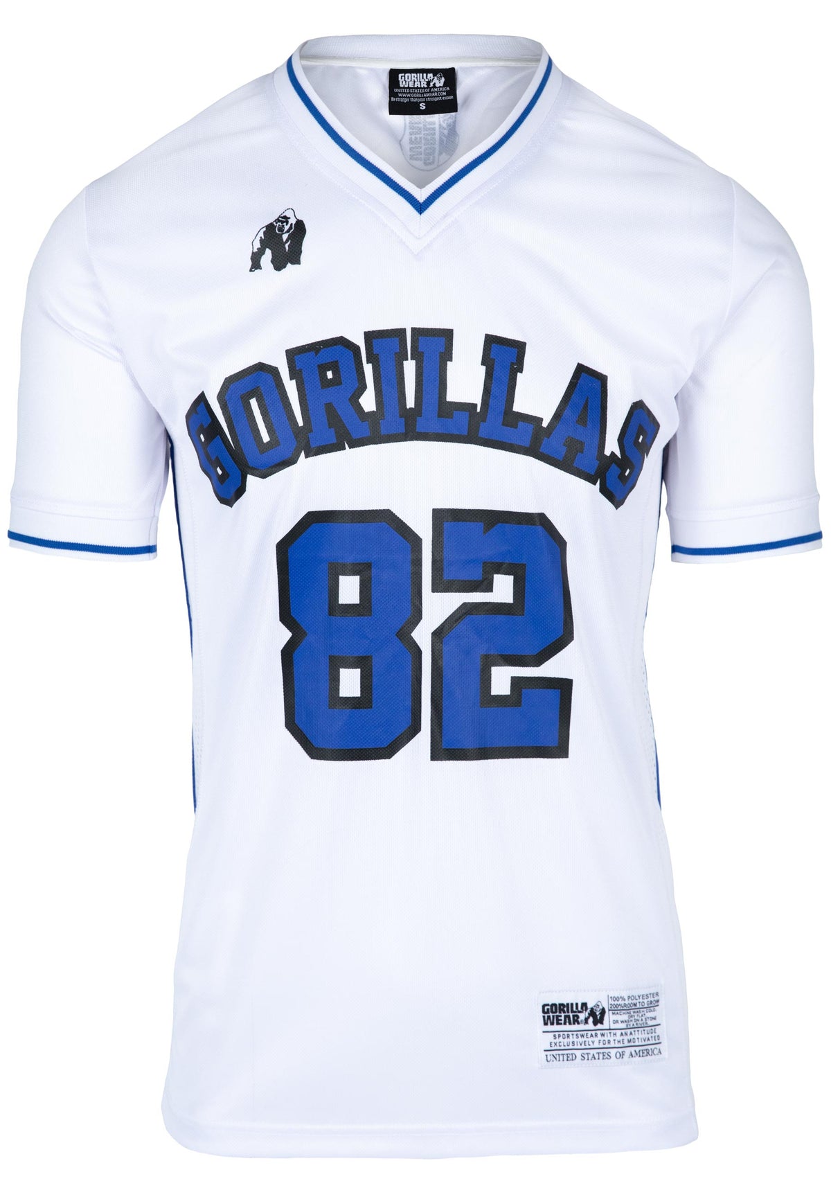 Gorilla Wear San Mateo T-Shirt, white/blue