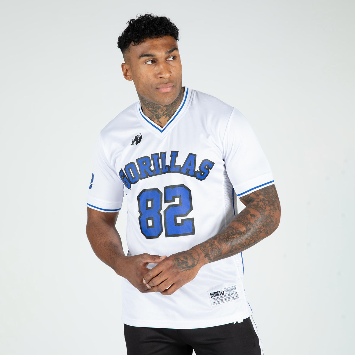 Gorilla Wear San Mateo T-Shirt, white/blue