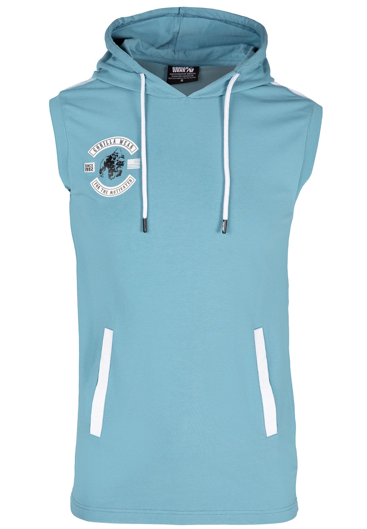 Gorilla Wear Oswego S/L Hooded T-Shirt, blue