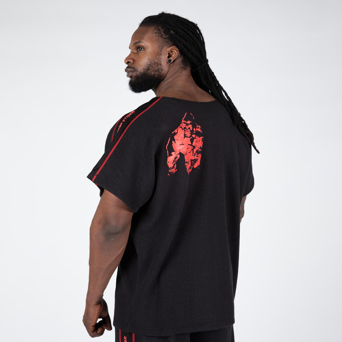 Gorilla Wear Buffalo Old School Workout Top, black/red