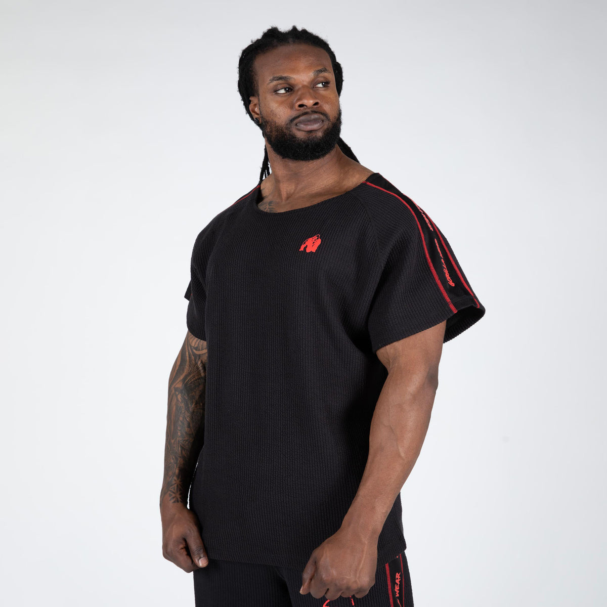 Gorilla Wear Buffalo Old School Workout Top, black/red