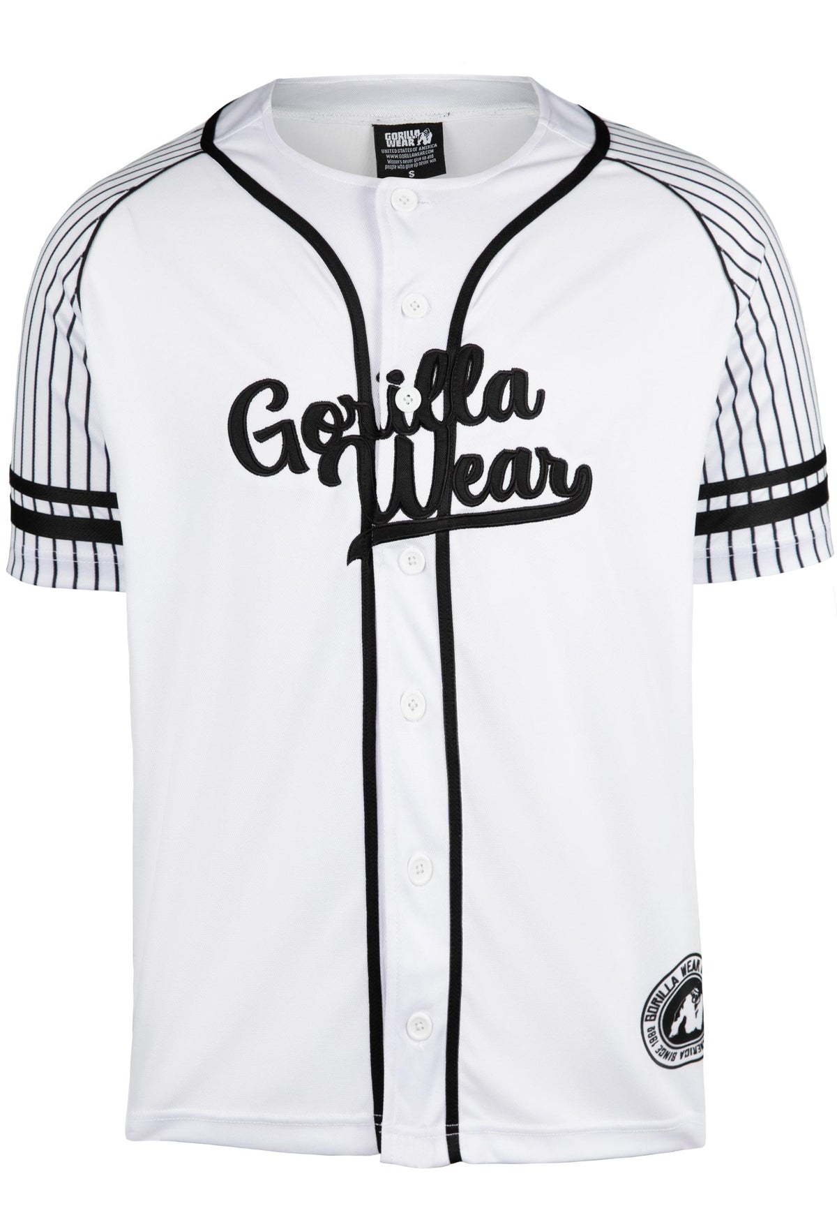 Gorilla Wear 82 Baseball Jersey, white