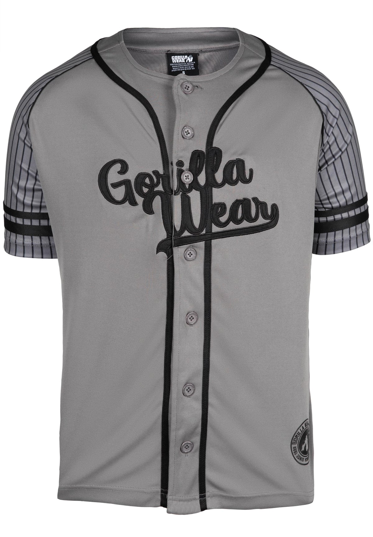 Gorilla Wear 82 Baseball Jersey, grey
