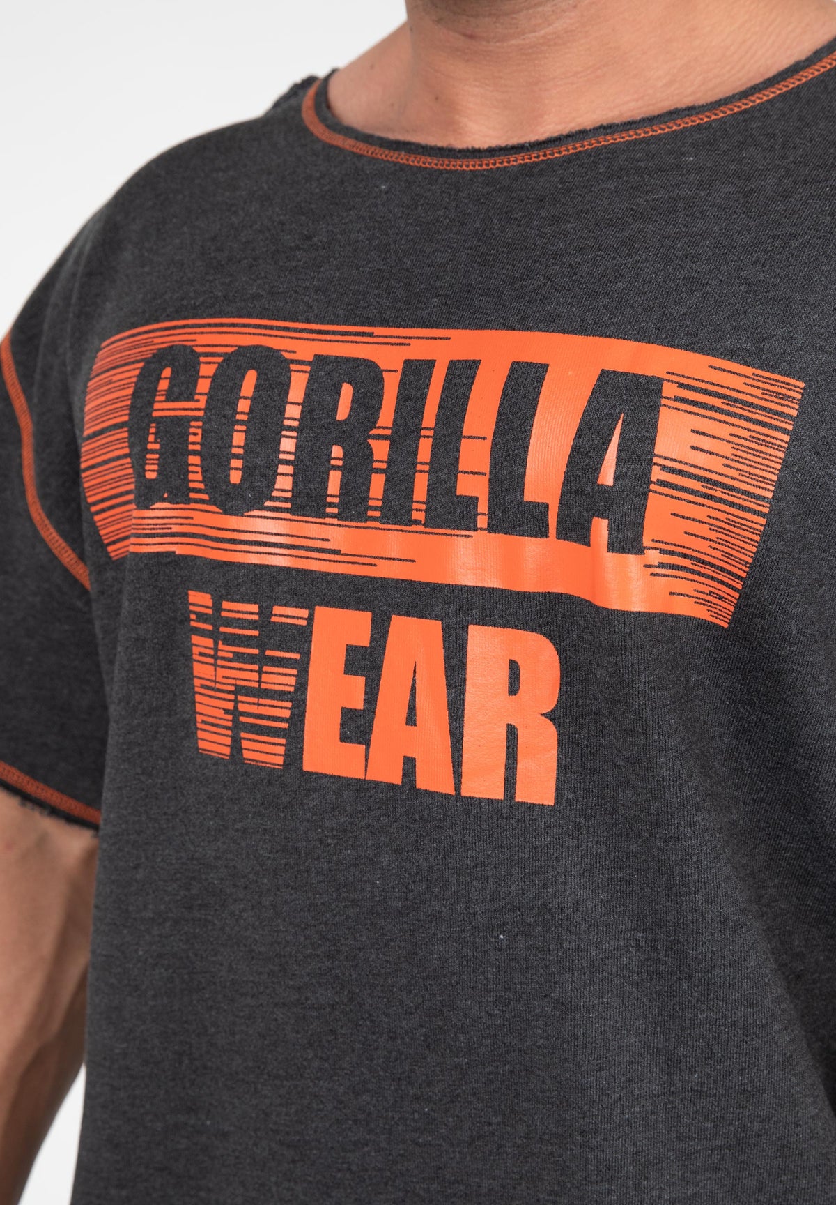 Gorilla Wear Wallace Workout Top, grey/orange