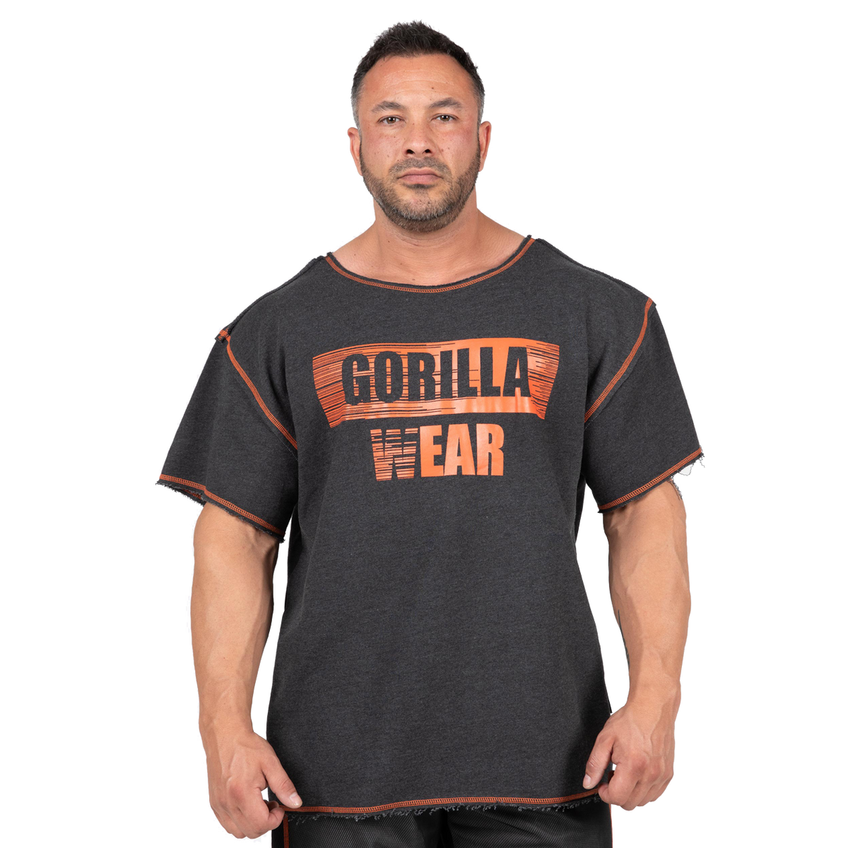 Gorilla Wear Wallace Workout Top, grey/orange