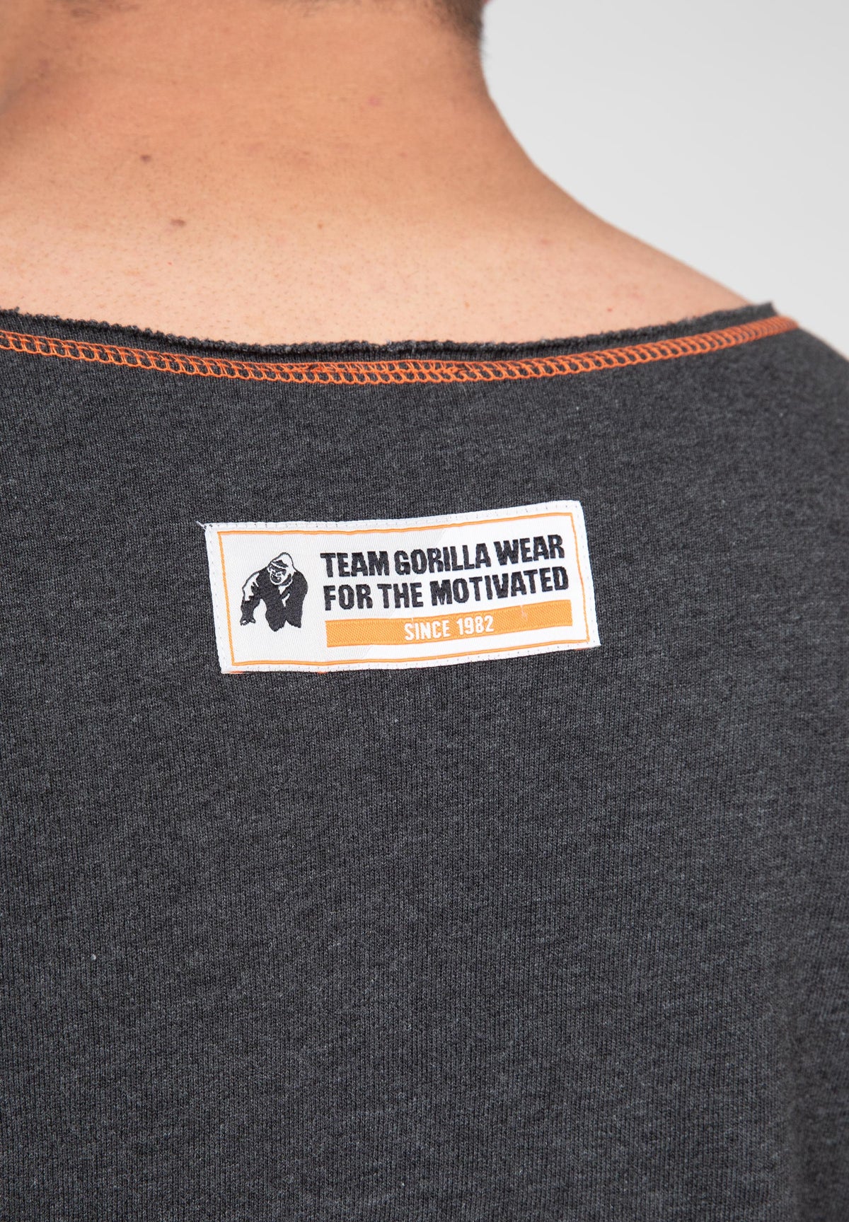 Gorilla Wear Wallace Workout Top, grey/orange