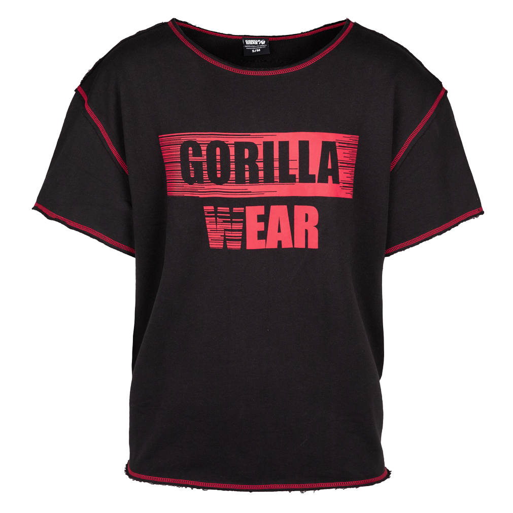 Gorilla Wear Wallace Workout Top, black/red