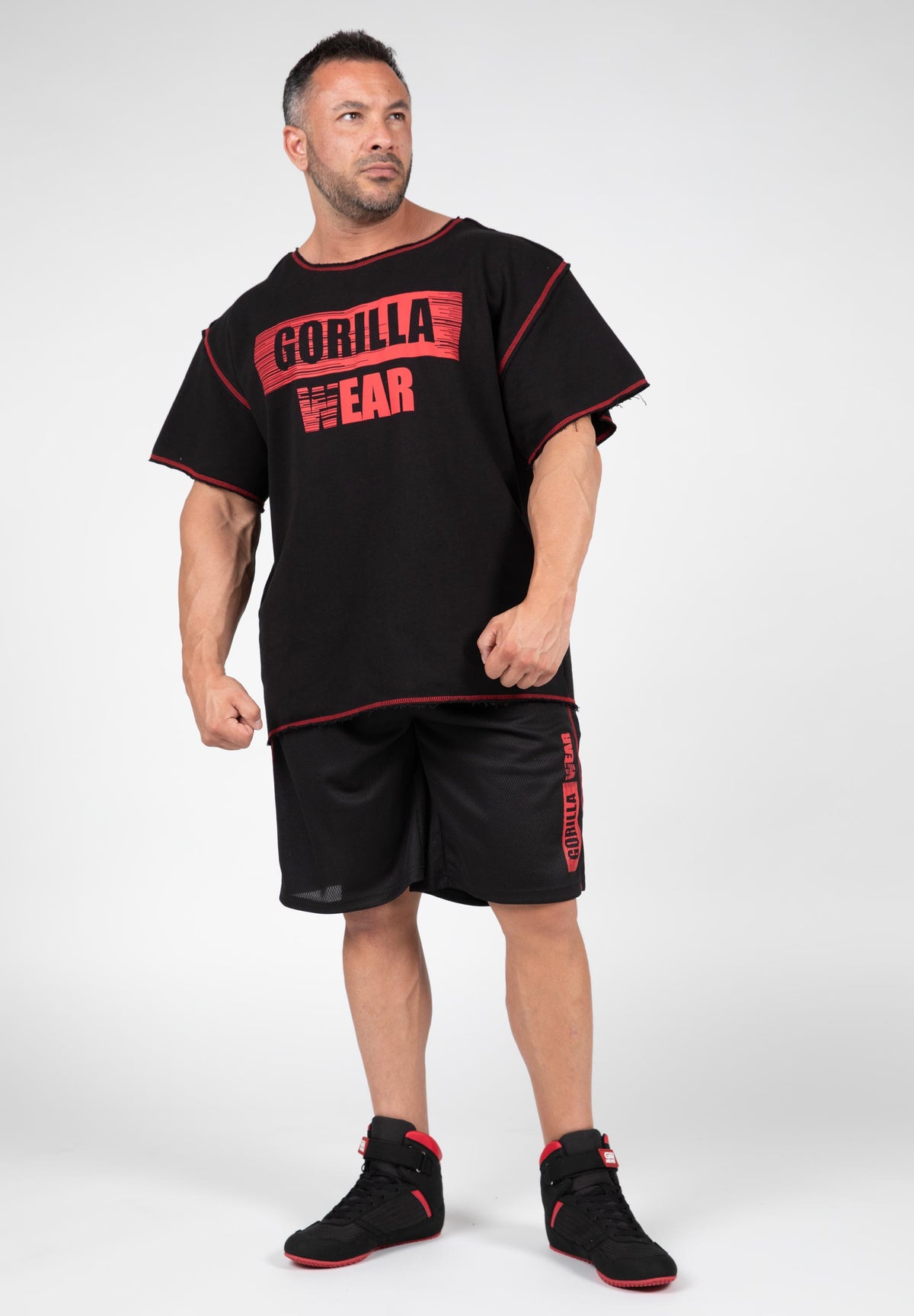 Gorilla Wear Wallace Workout Top, black/red