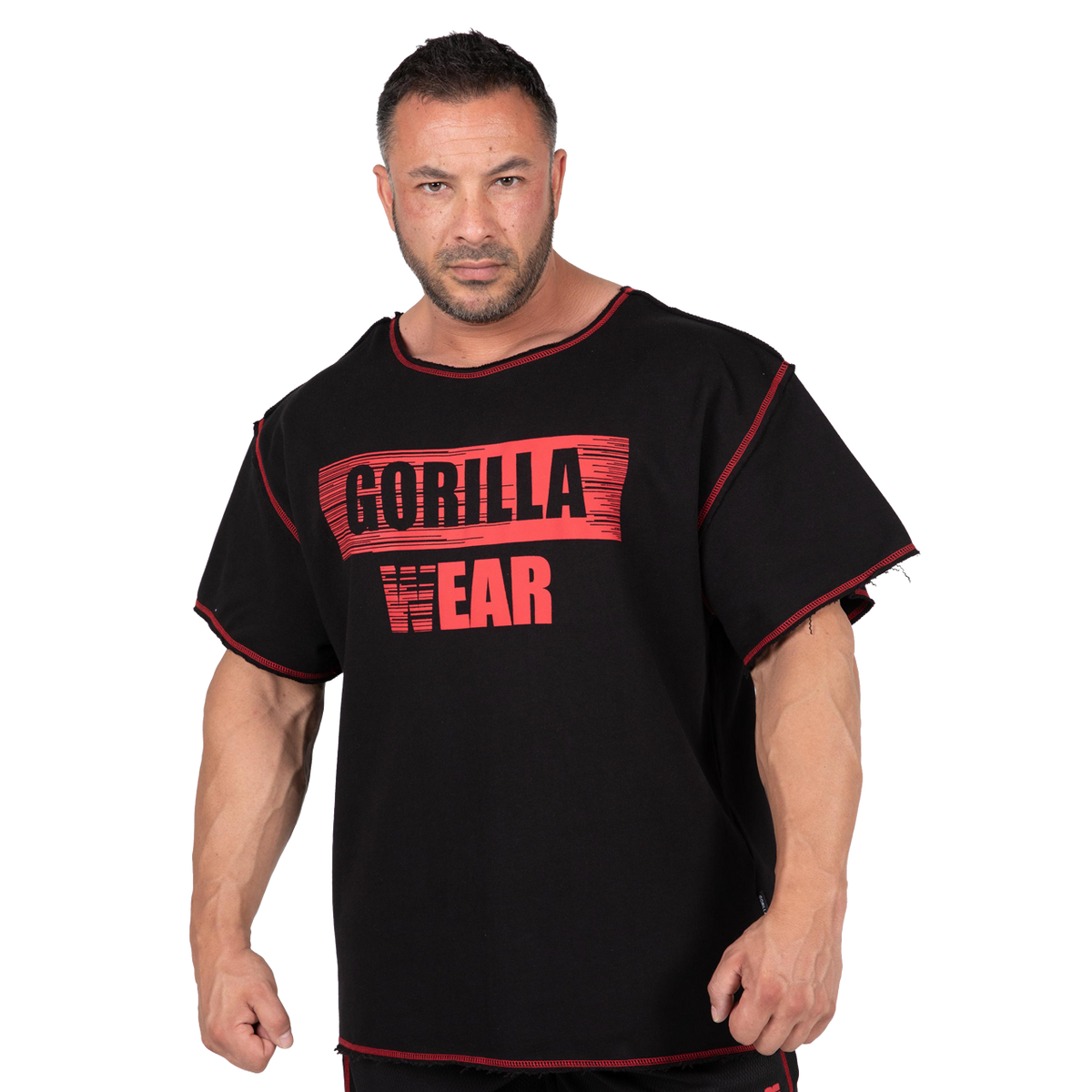 Gorilla Wear Wallace Workout Top, black/red