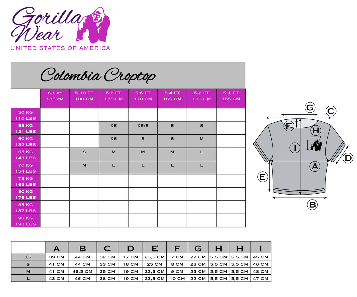 Gorilla Wear Columbia Crop Top, black/pink