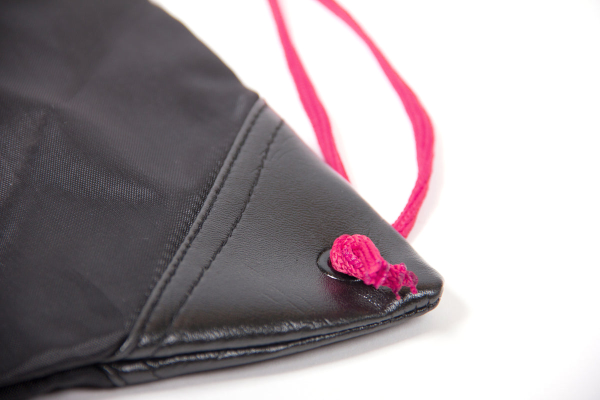 Gorilla Wear GW Drawstring Bag, black/pink