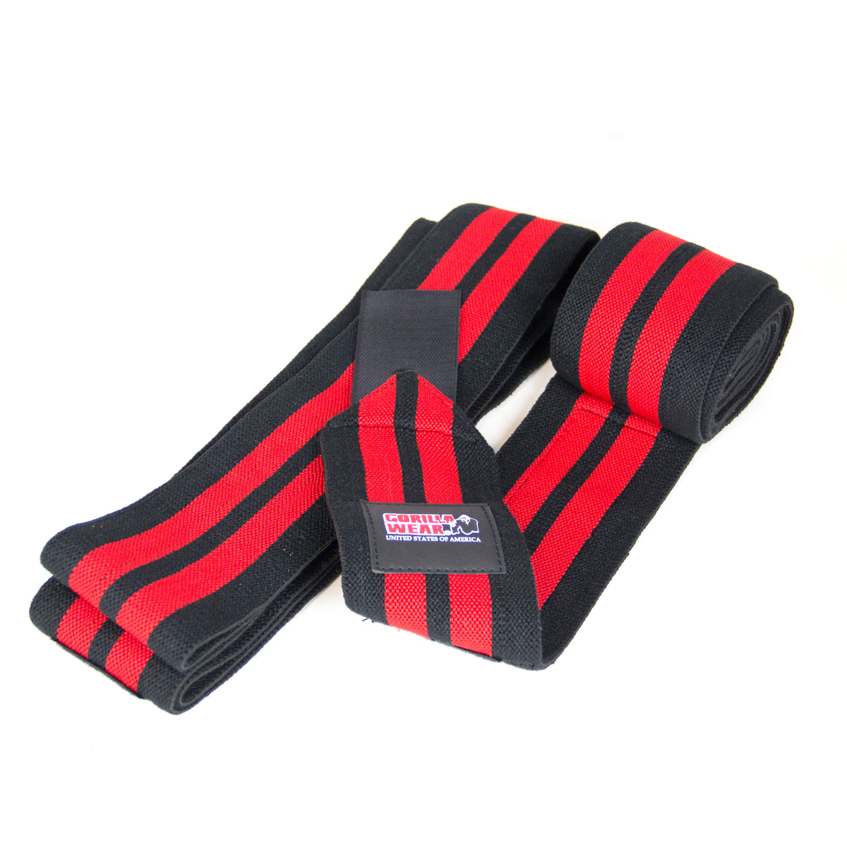Gorilla Wear GW Knee Wraps 2 m, black/red