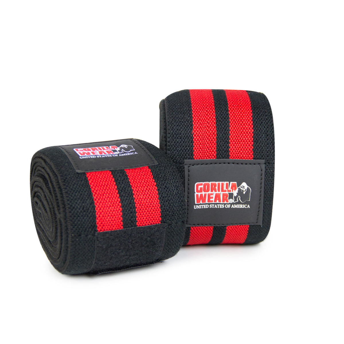 Gorilla Wear GW Knee Wraps 2 m, black/red