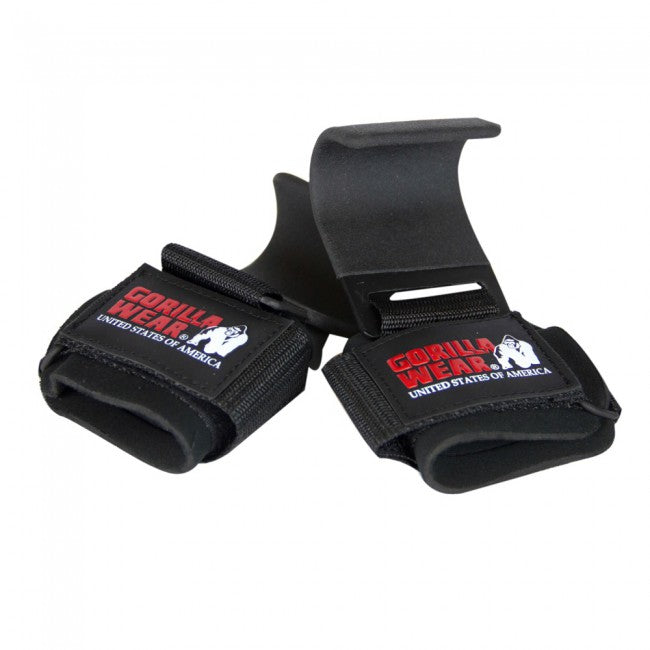 Gorilla Wear Weight Lifting Hooks, black