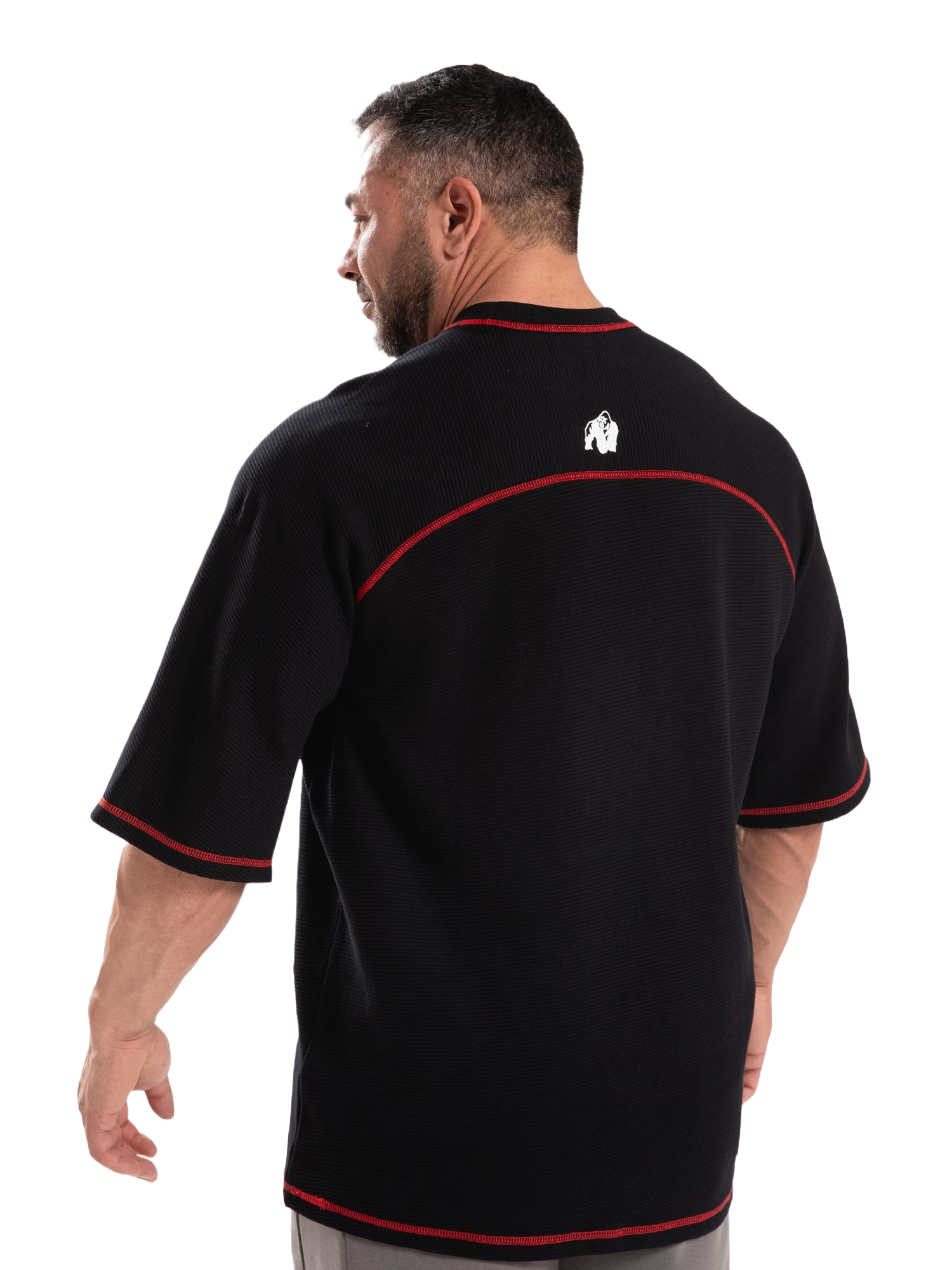 Gorilla Wear Finley Oversized T-Shirt, black/red