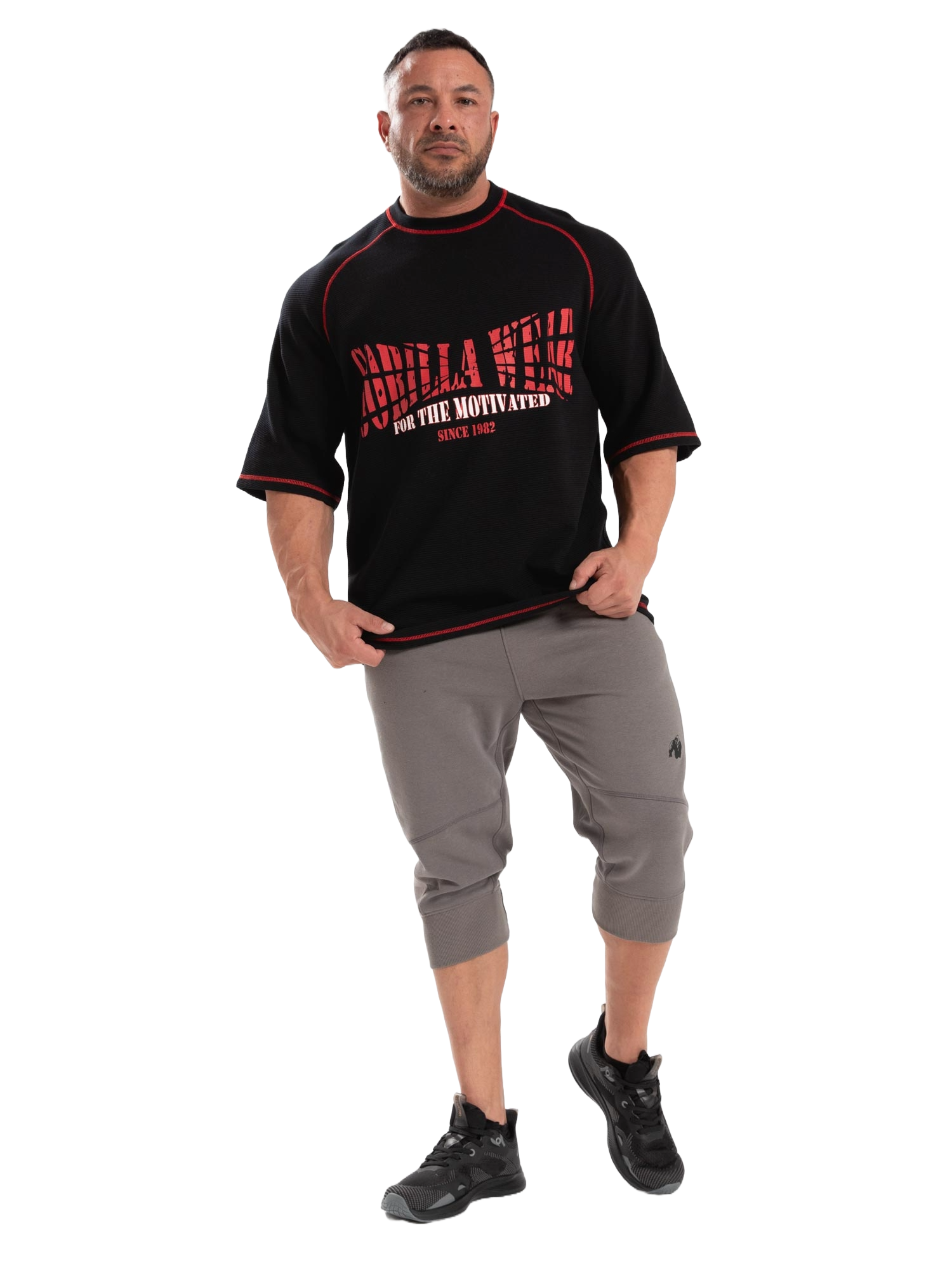 Gorilla Wear Finley Oversized T-Shirt, black/red