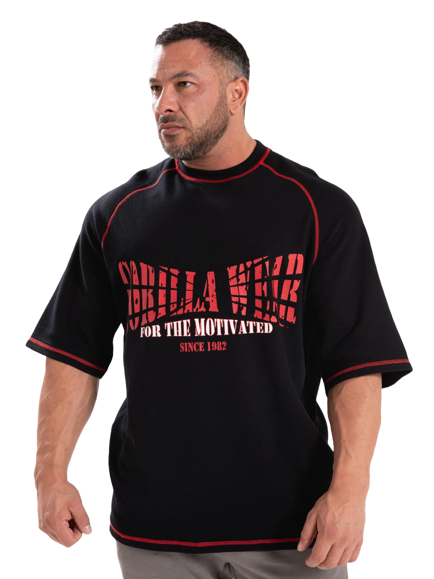 Gorilla Wear Finley Oversized T-Shirt, black/red