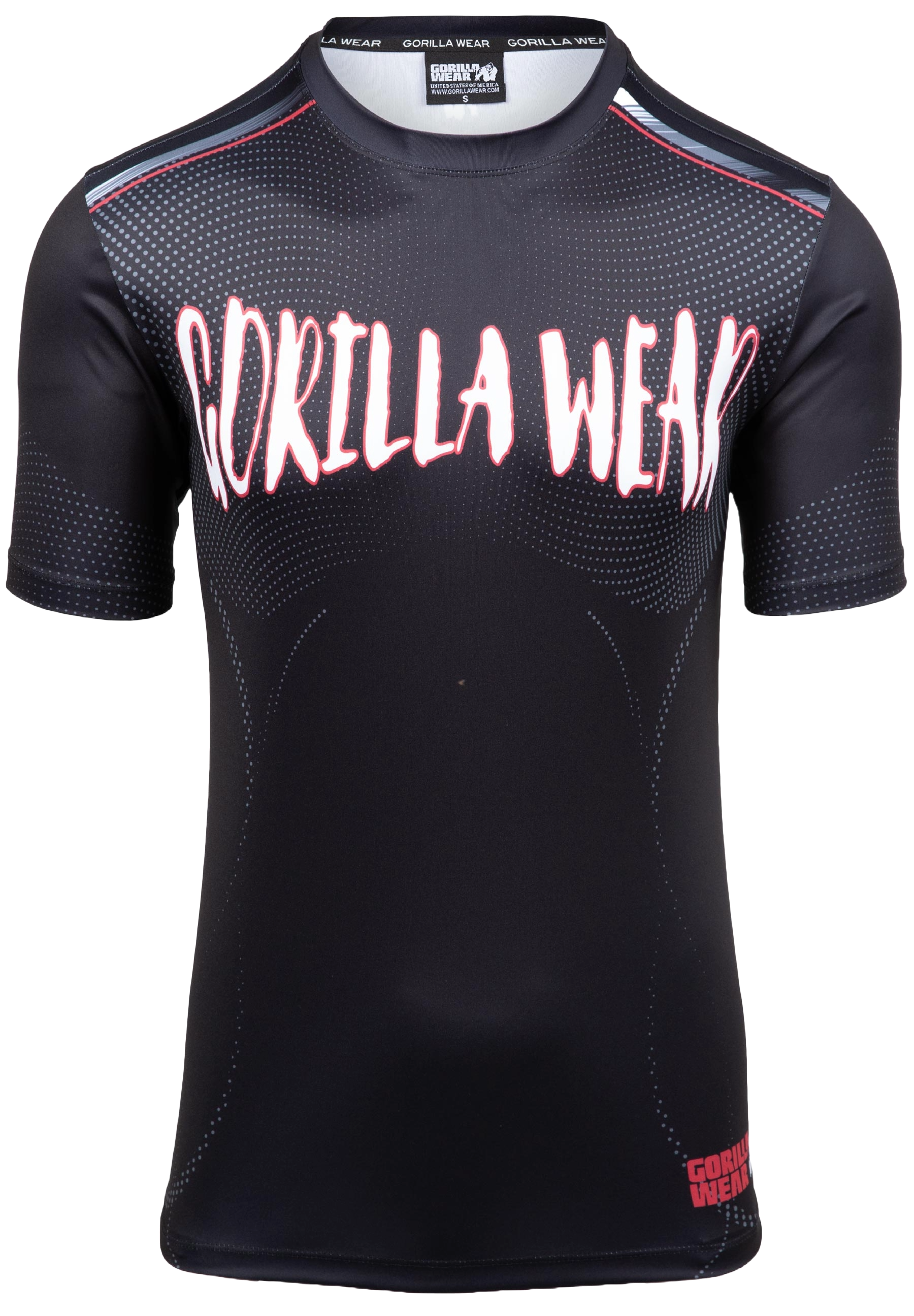 Gorilla Wear Clayton T-Shirt, black/red