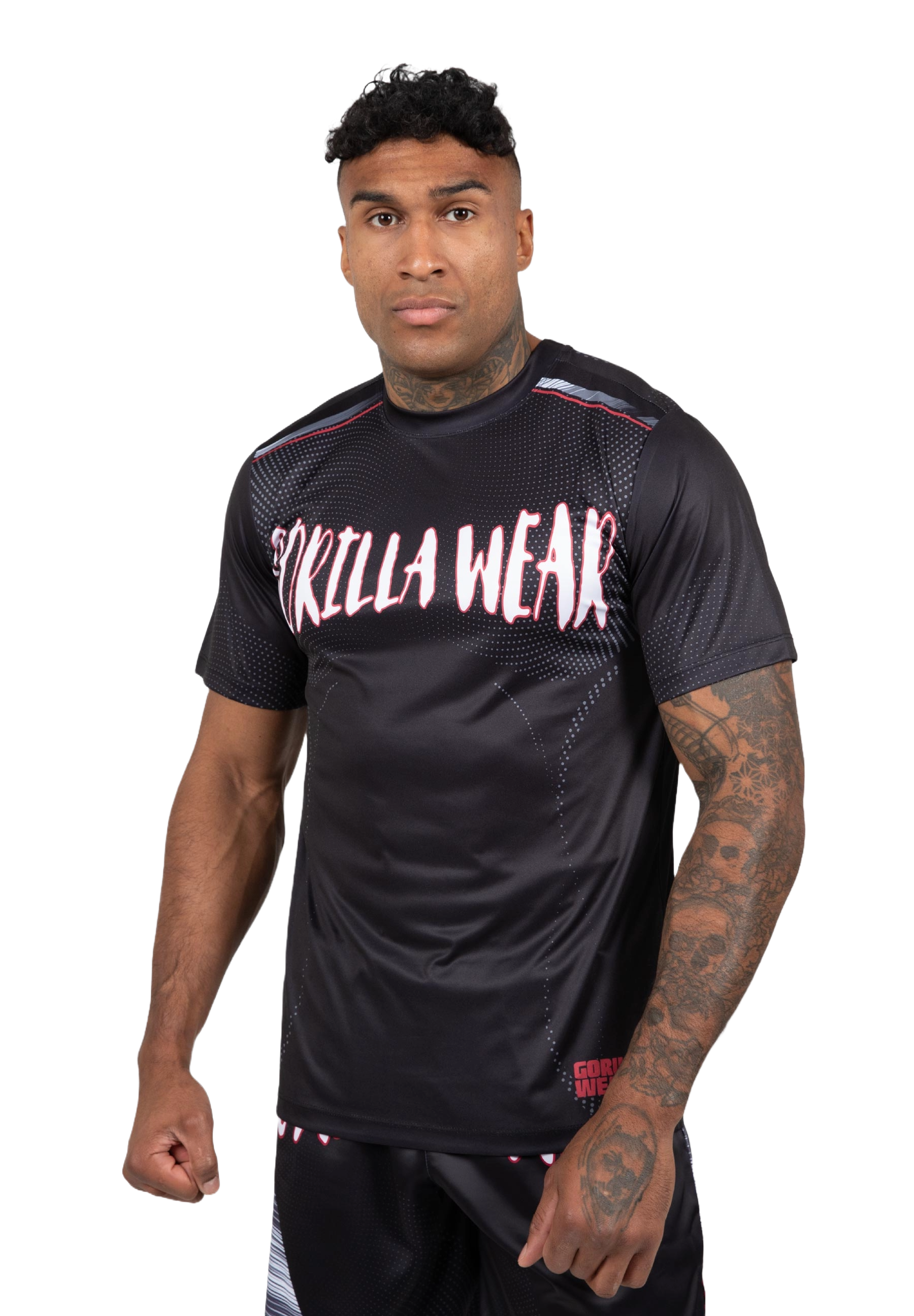 Gorilla Wear Clayton T-Shirt, black/red