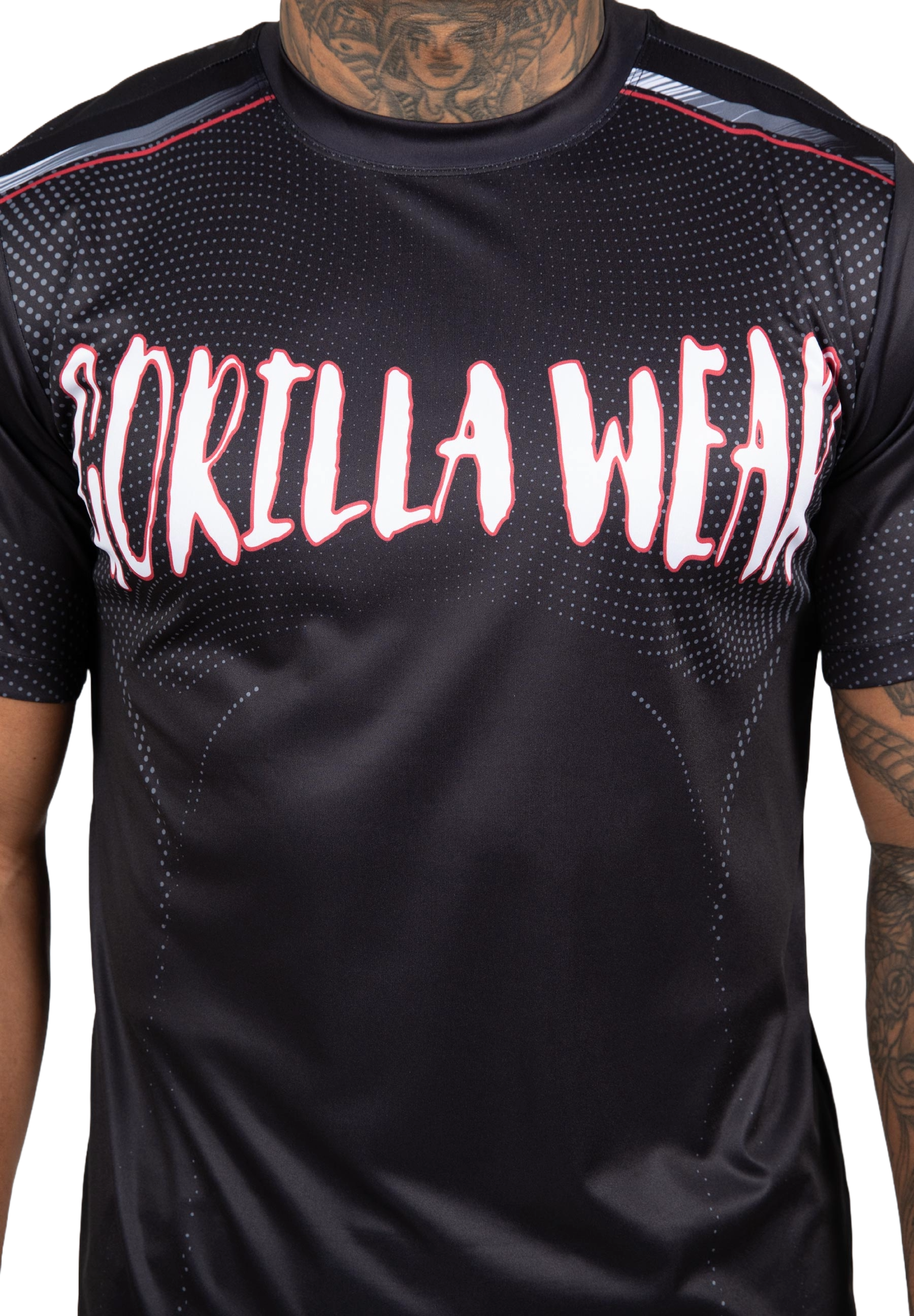 Gorilla Wear Clayton T-Shirt, black/red