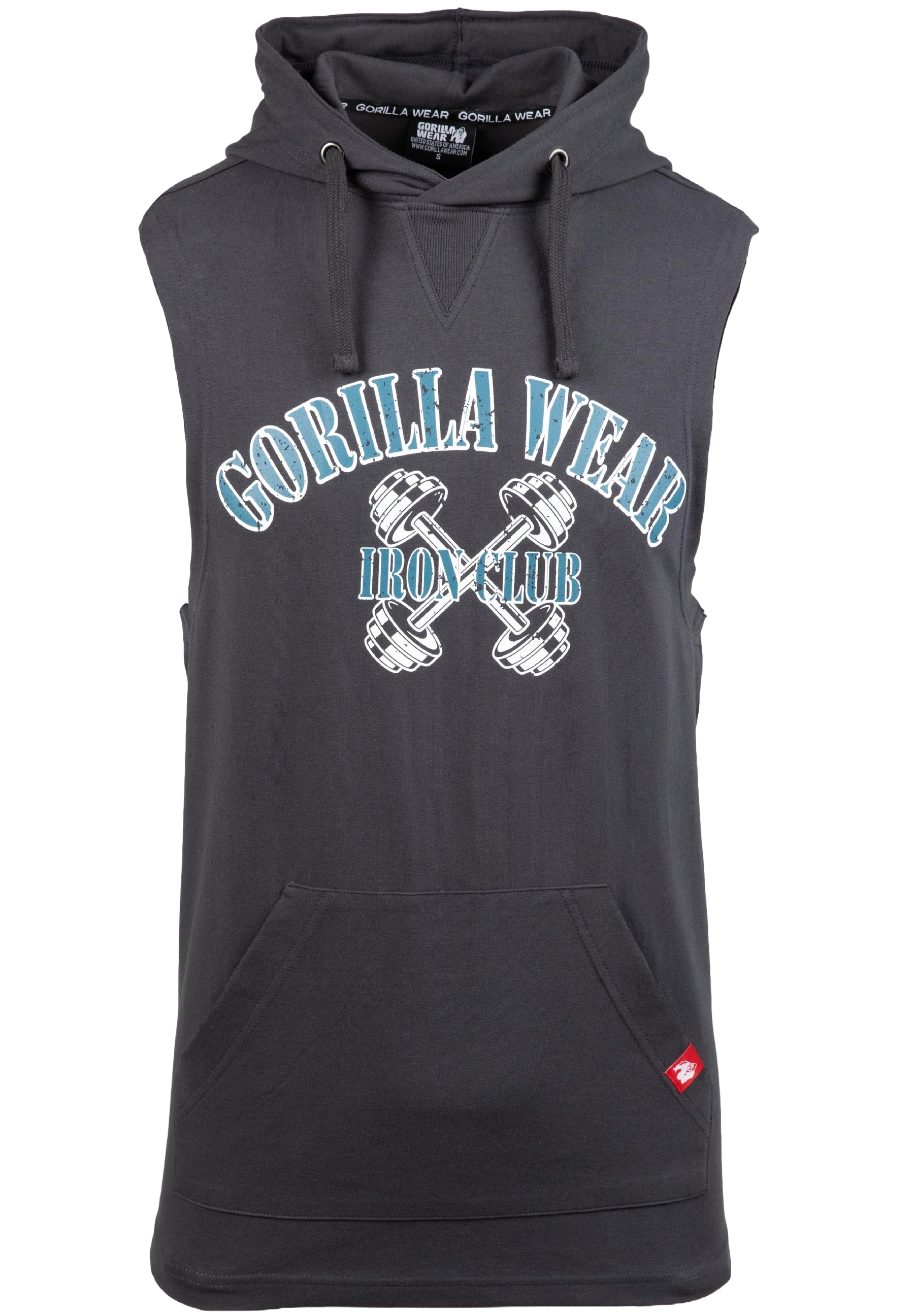 Gorilla Wear Chico S/L Hooded T-Shirt, dark grey