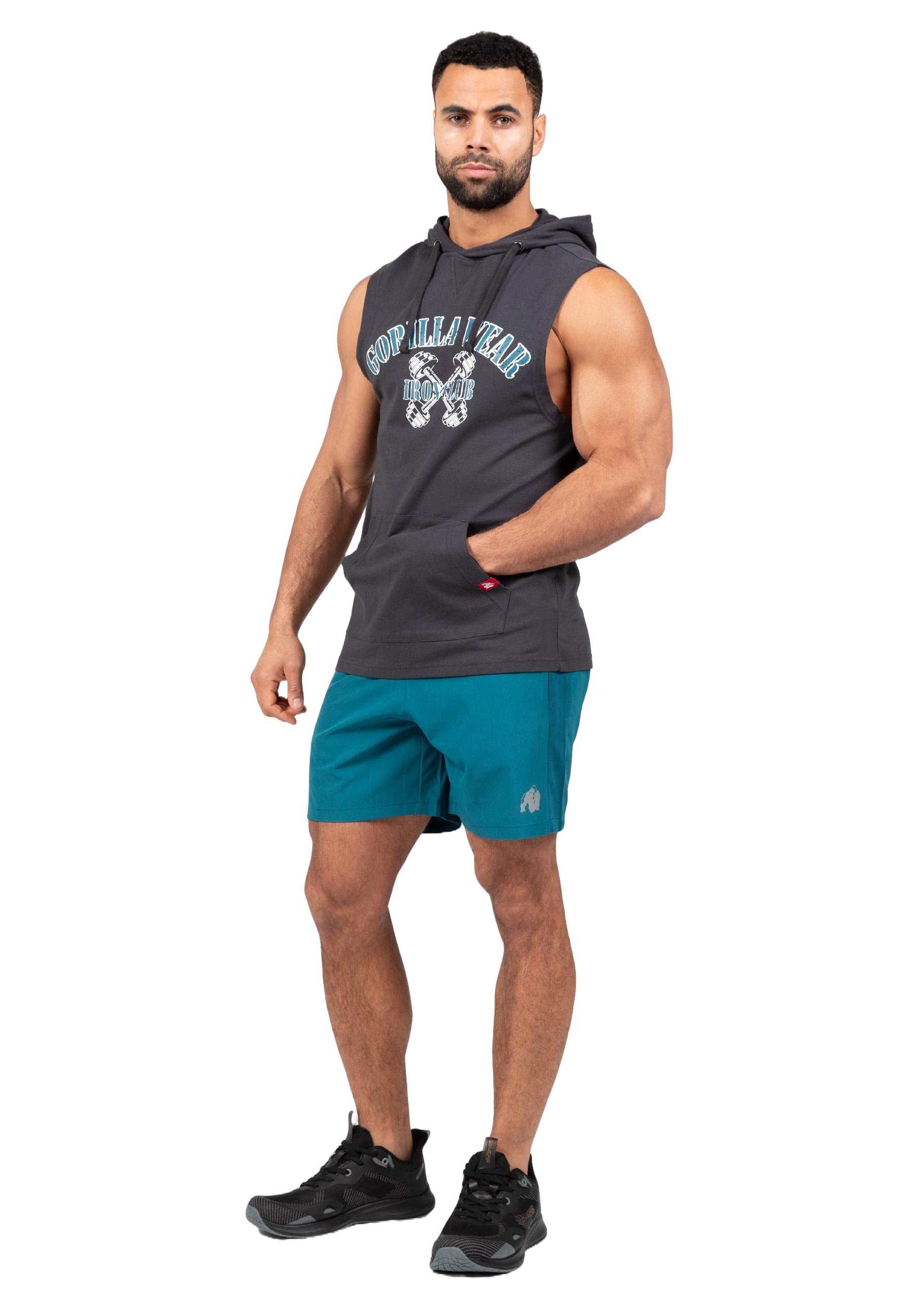Gorilla Wear Chico S/L Hooded T-Shirt, dark grey