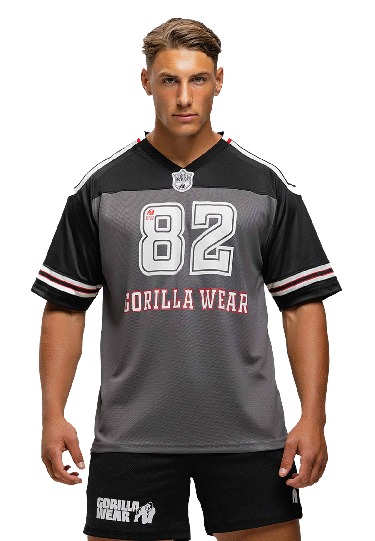 Gorilla Wear Tyler Football Jersey, black/white