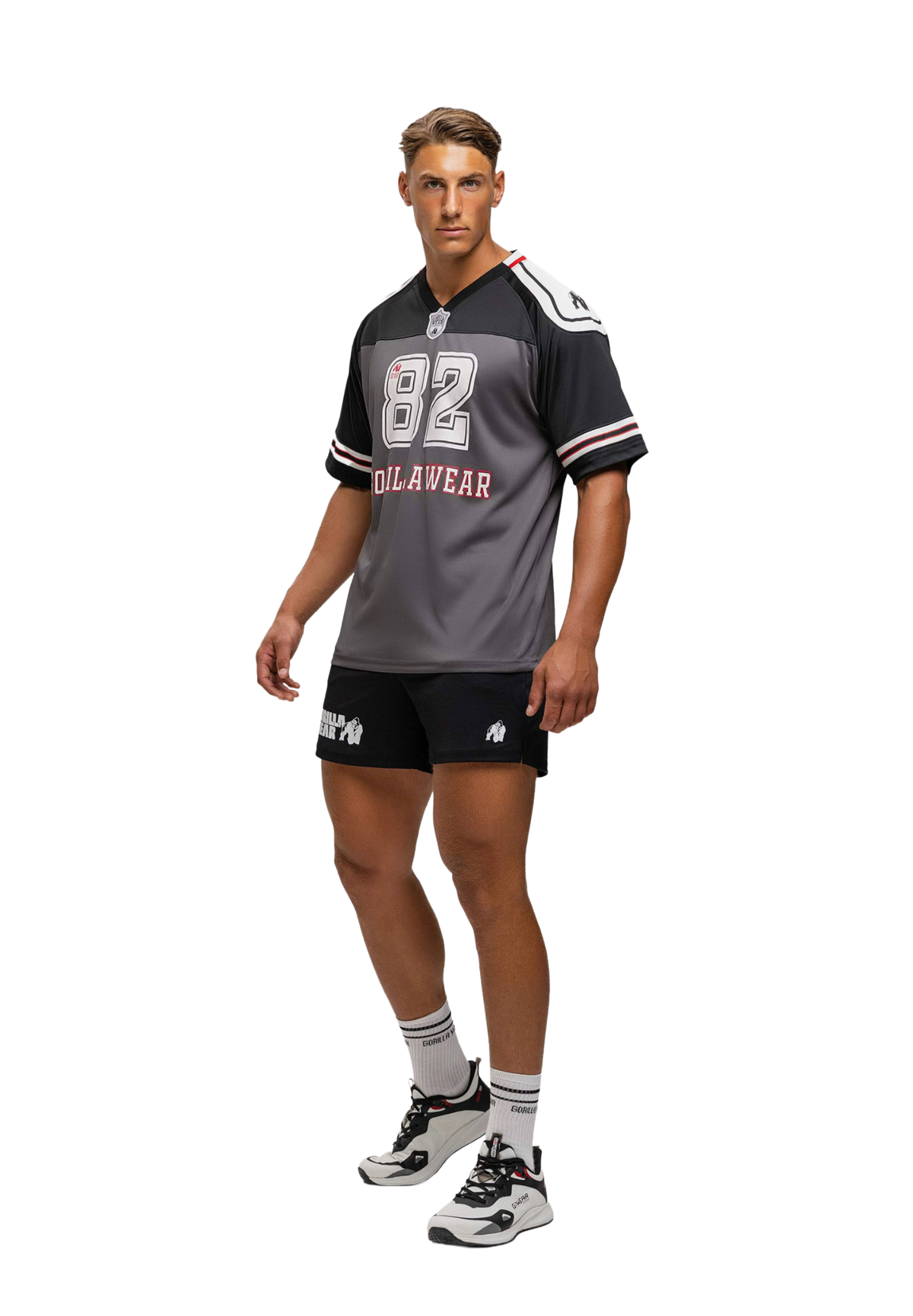 Gorilla Wear Tyler Football Jersey, black/white