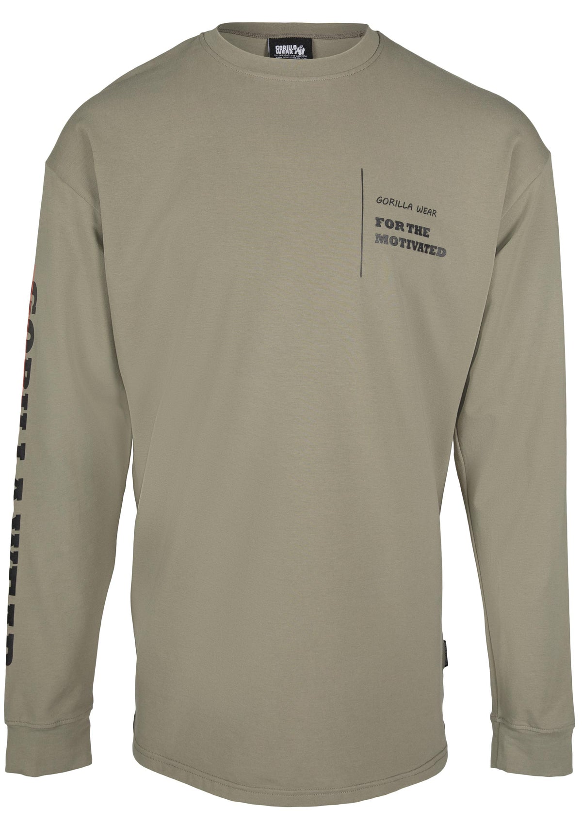 Gorilla Wear Boise Oversized Long Sleeve, army green