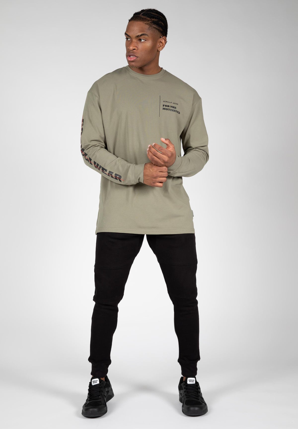 Gorilla Wear Boise Oversized Long Sleeve, army green