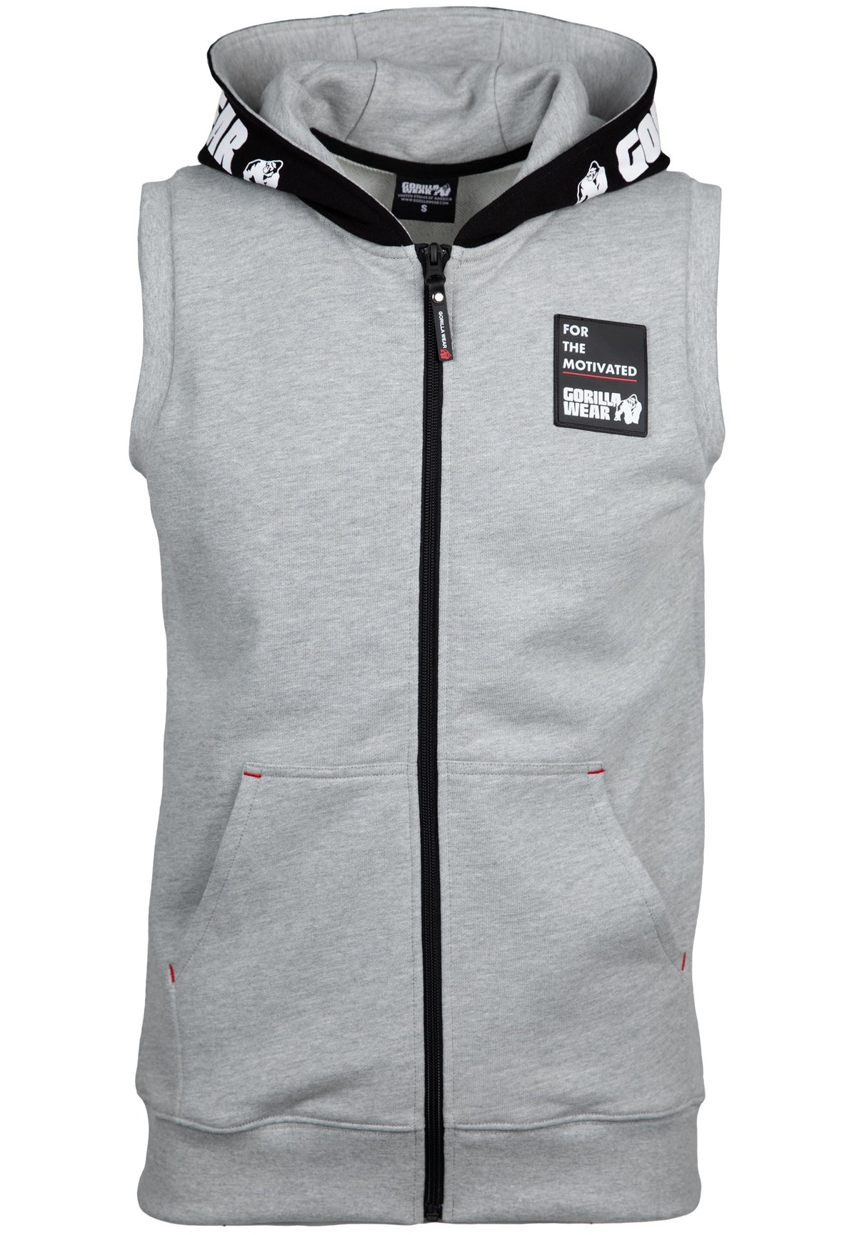 Gorilla Wear Milwaukee SL Zipped Hoodie, grey melange