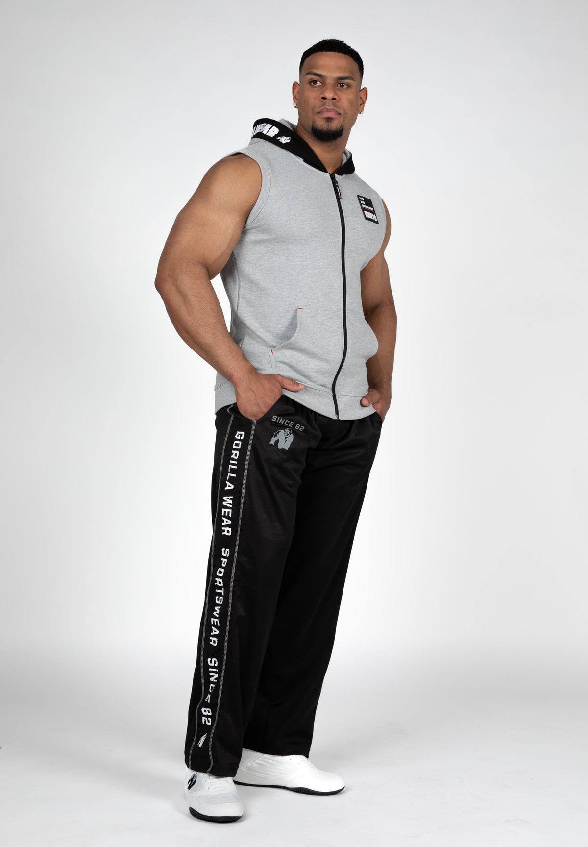 Gorilla Wear Milwaukee SL Zipped Hoodie, grey melange
