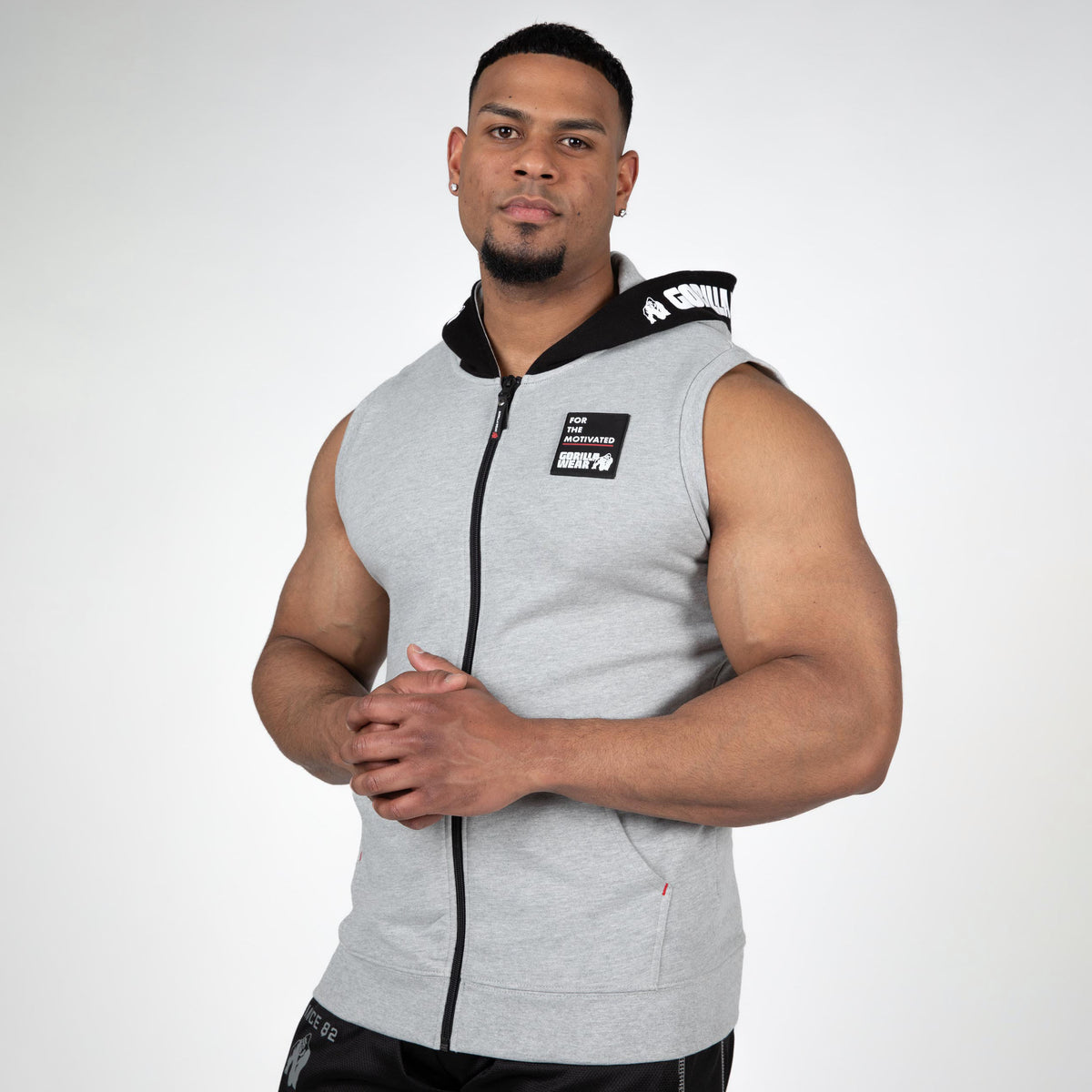 Gorilla Wear Milwaukee SL Zipped Hoodie, grey melange