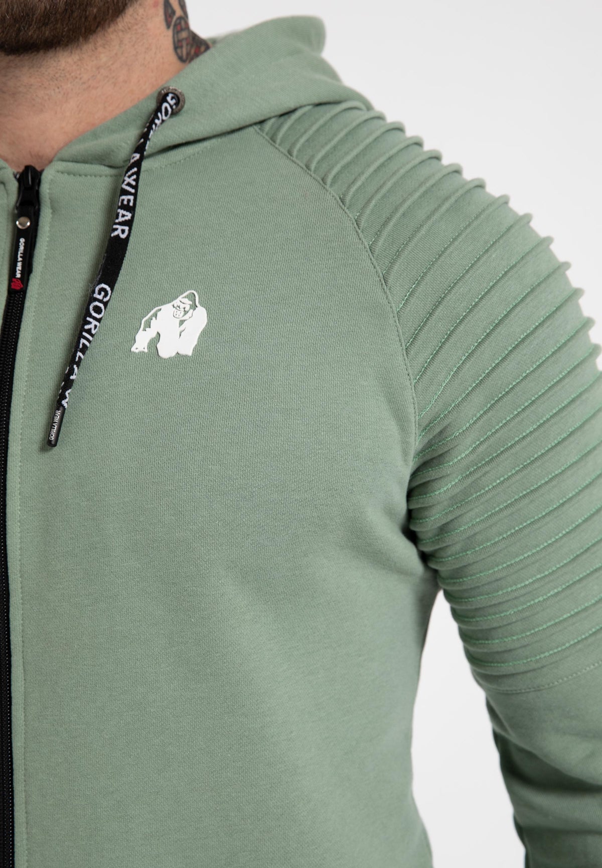 Gorilla Wear Georgia Zipped Hoodie, green bay