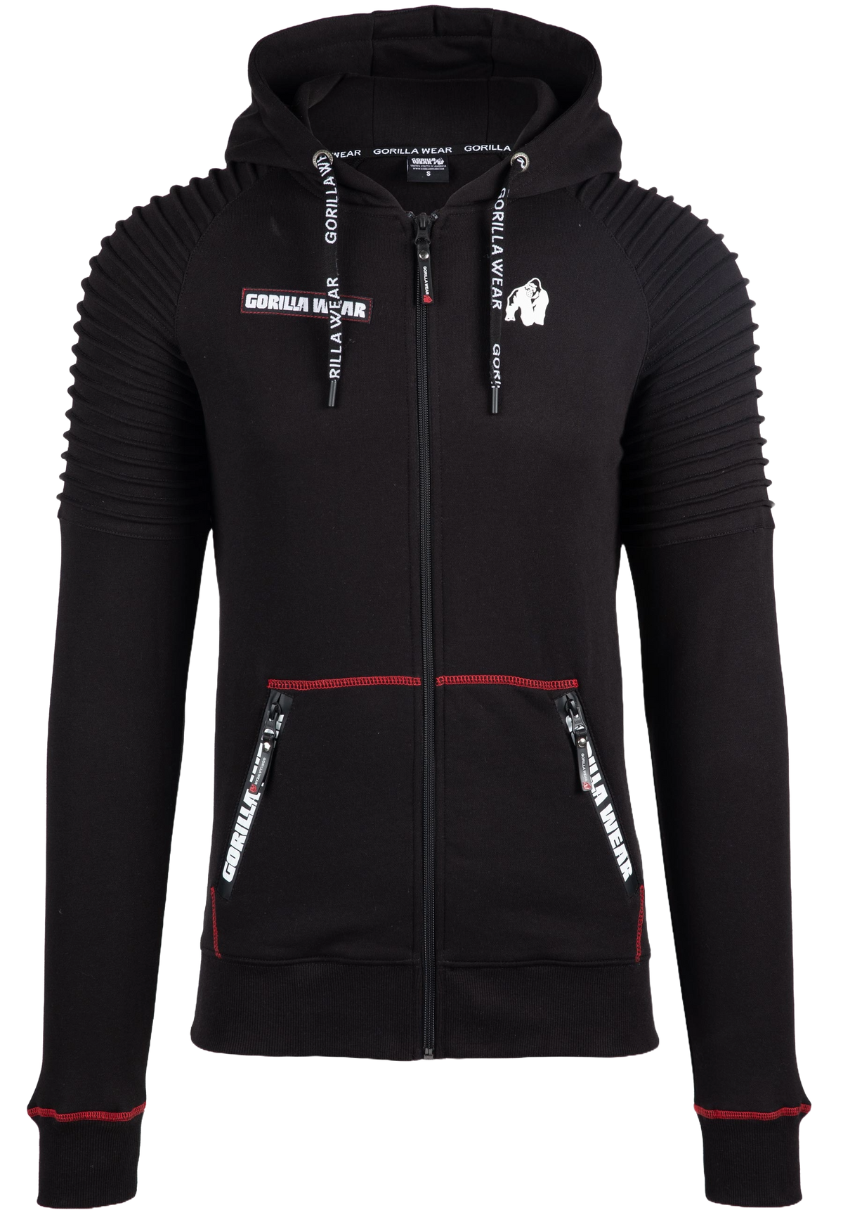 Gorilla Wear Georgia Zipped Hoodie, black