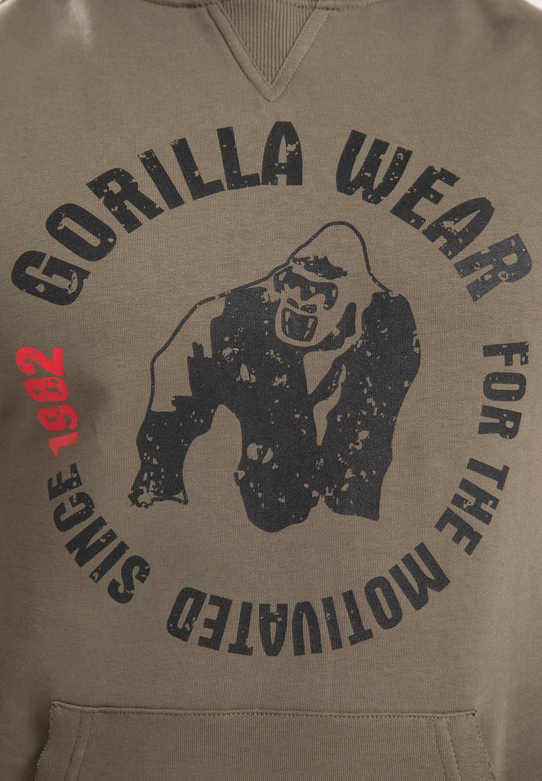Gorilla Wear Marshall Sleeveless Hoodie, army green