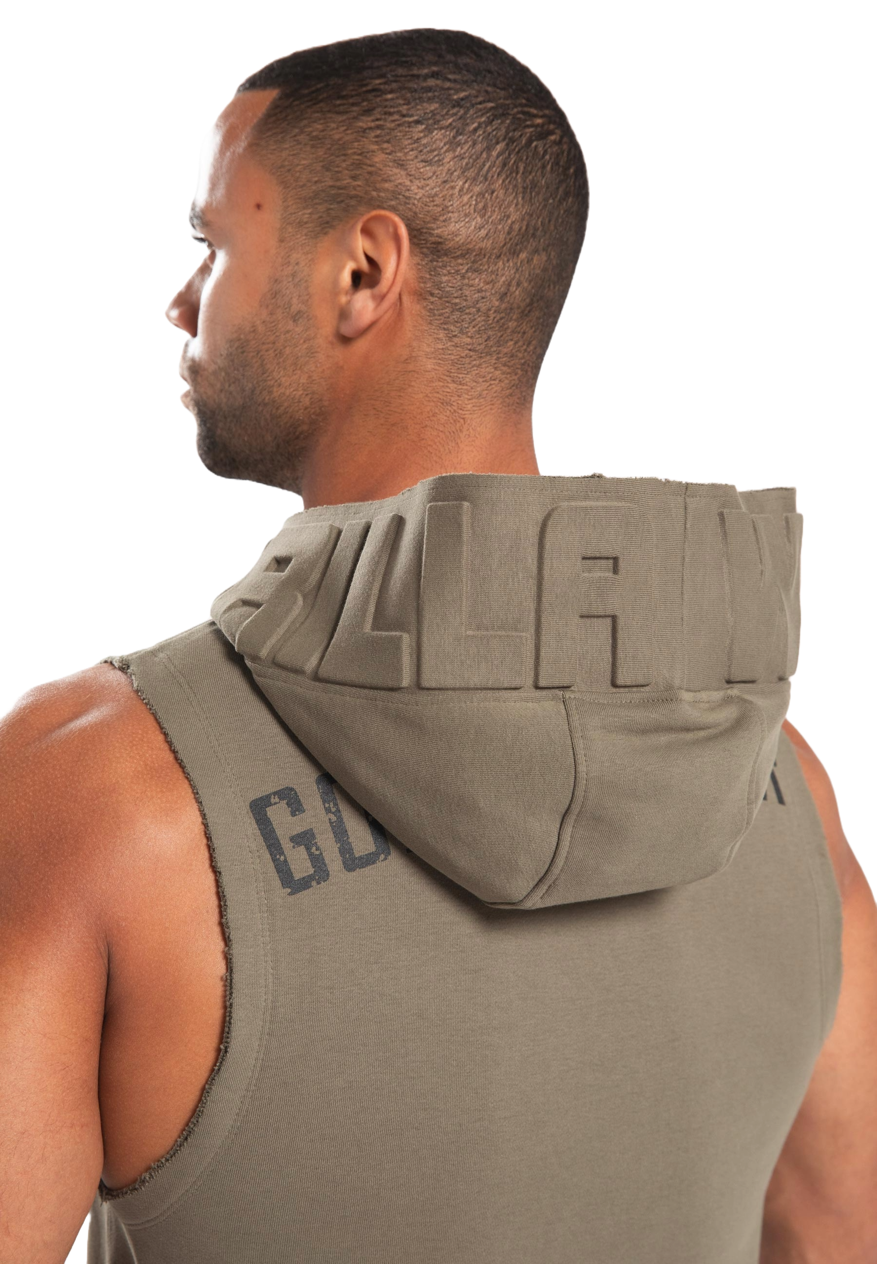 Gorilla Wear Marshall Sleeveless Hoodie, army green