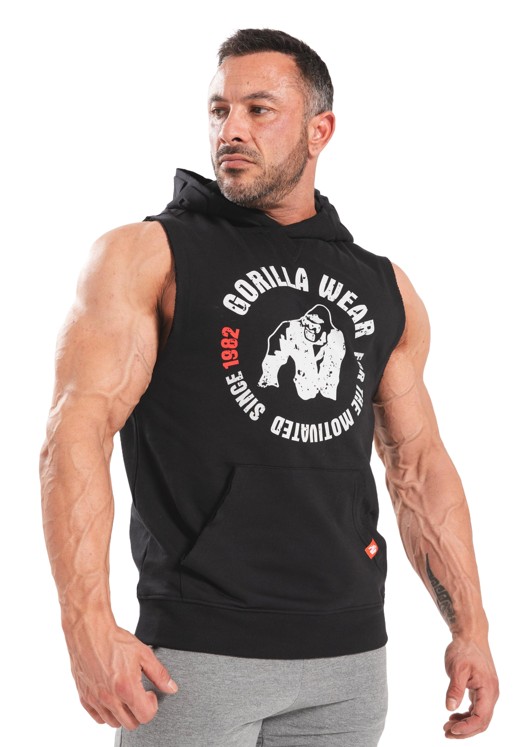 Gorilla Wear Marshall Sleeveless Hoodie, black