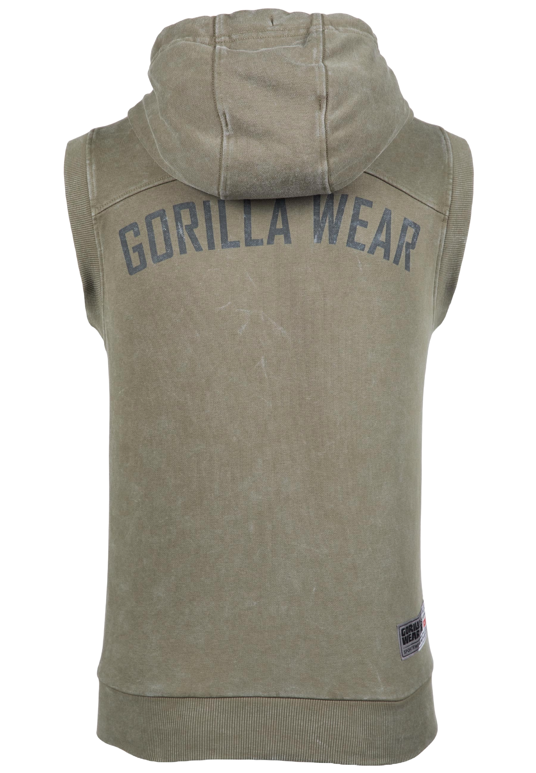 Gorilla Wear Silverdale Sleeveless Hoodie, army green