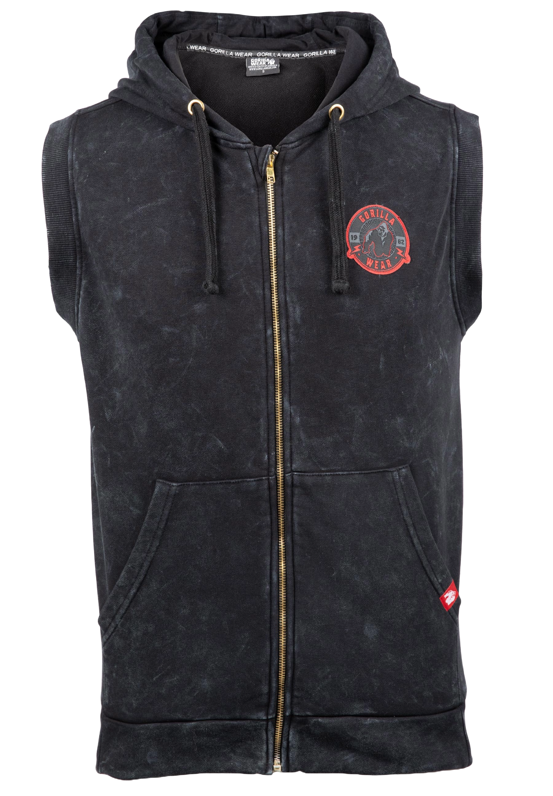 Gorilla Wear Silverdale Sleeveless Hoodie, black
